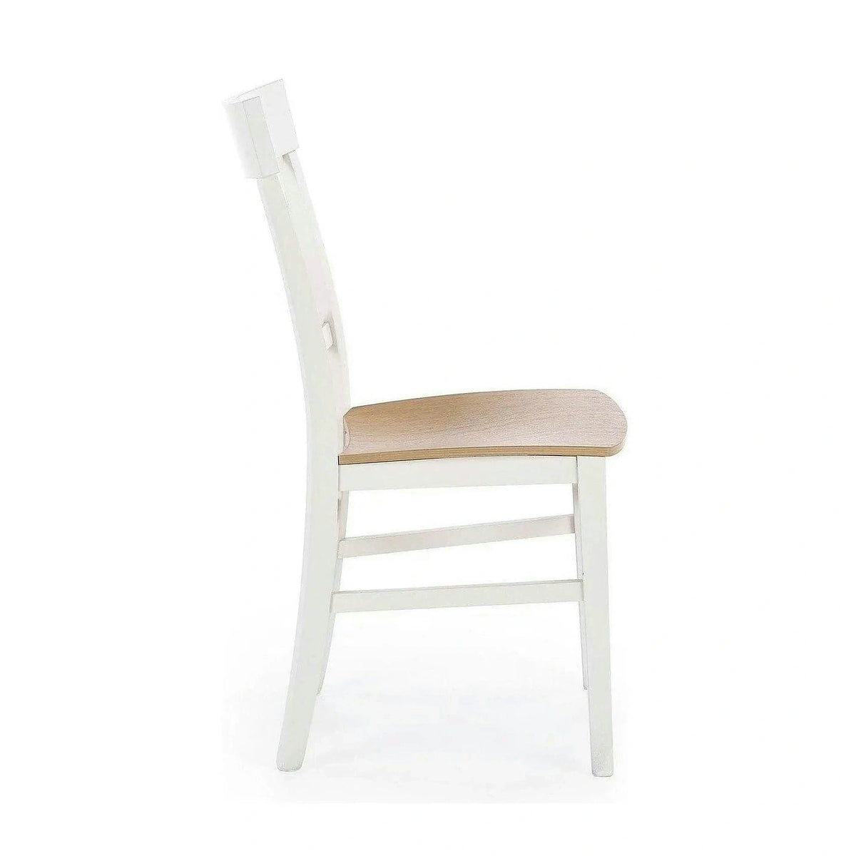 Scaun Tutti, stejar/alb, lemn de fag, 44X56X90 CM