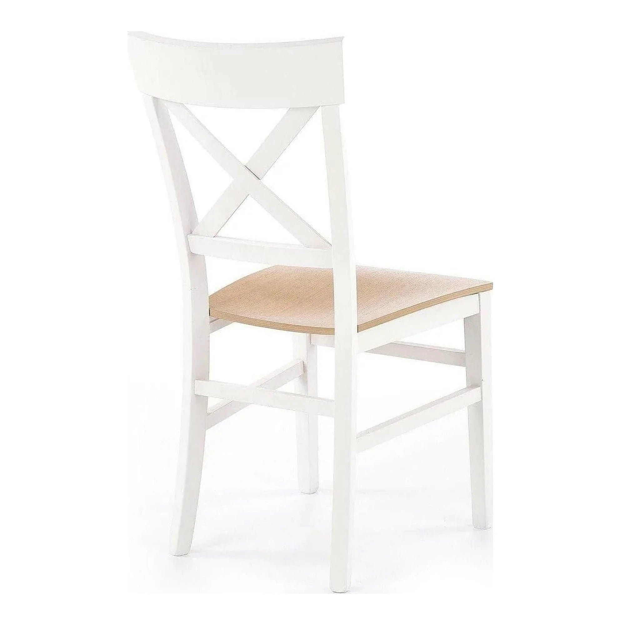 Scaun Tutti, stejar/alb, lemn de fag, 44X56X90 CM