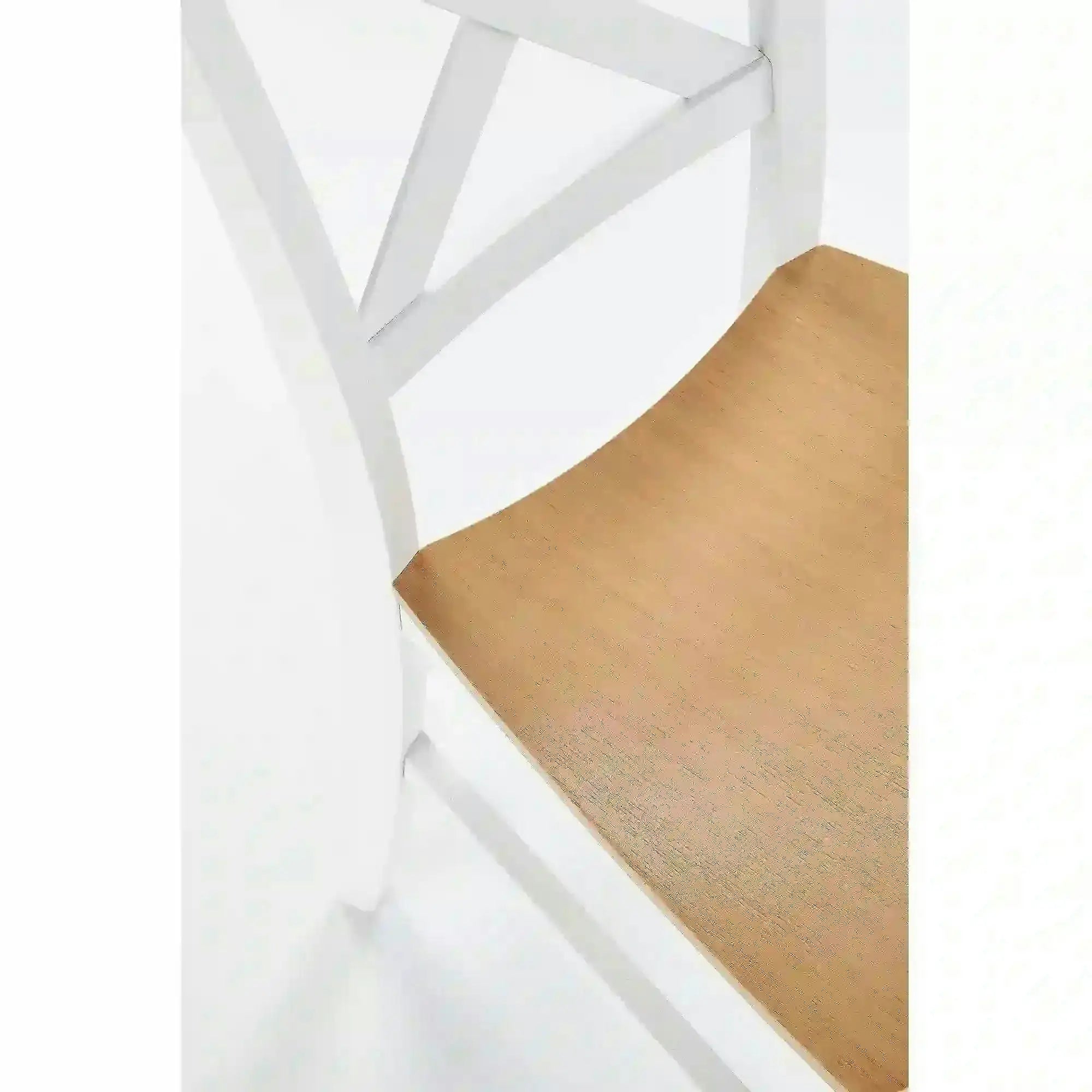 Scaun Tutti, stejar/alb, lemn de fag, 44X56X90 CM