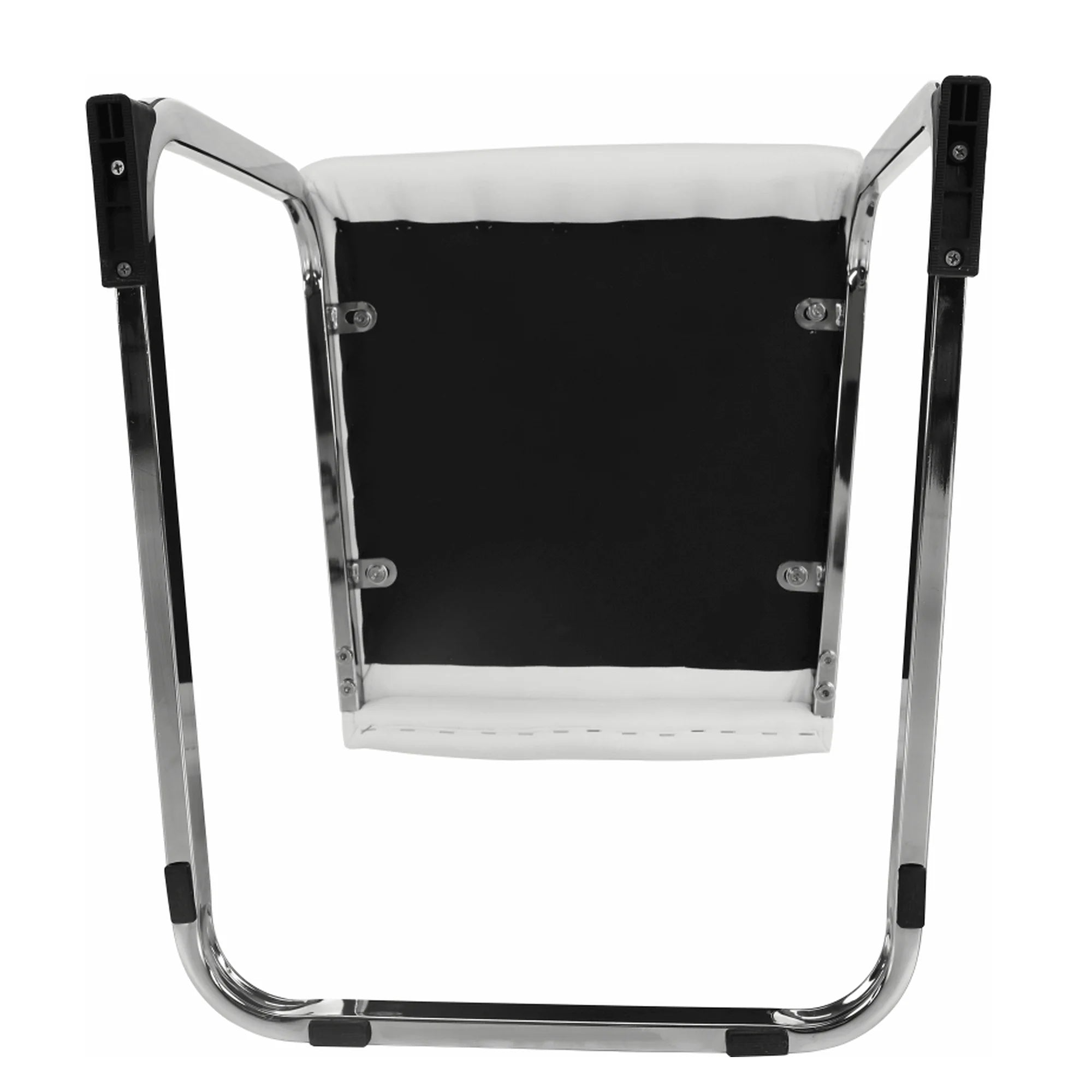 Scaun VATENA, alb/crom, piele ecologica/metal, 42x56x99 cm