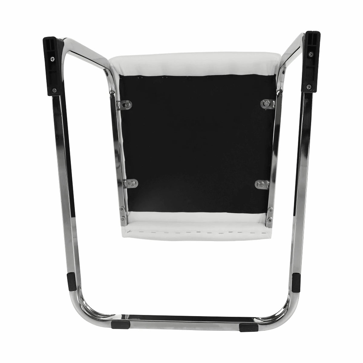 Scaun VATENA, alb/crom, piele ecologica/metal, 42x56x99 cm