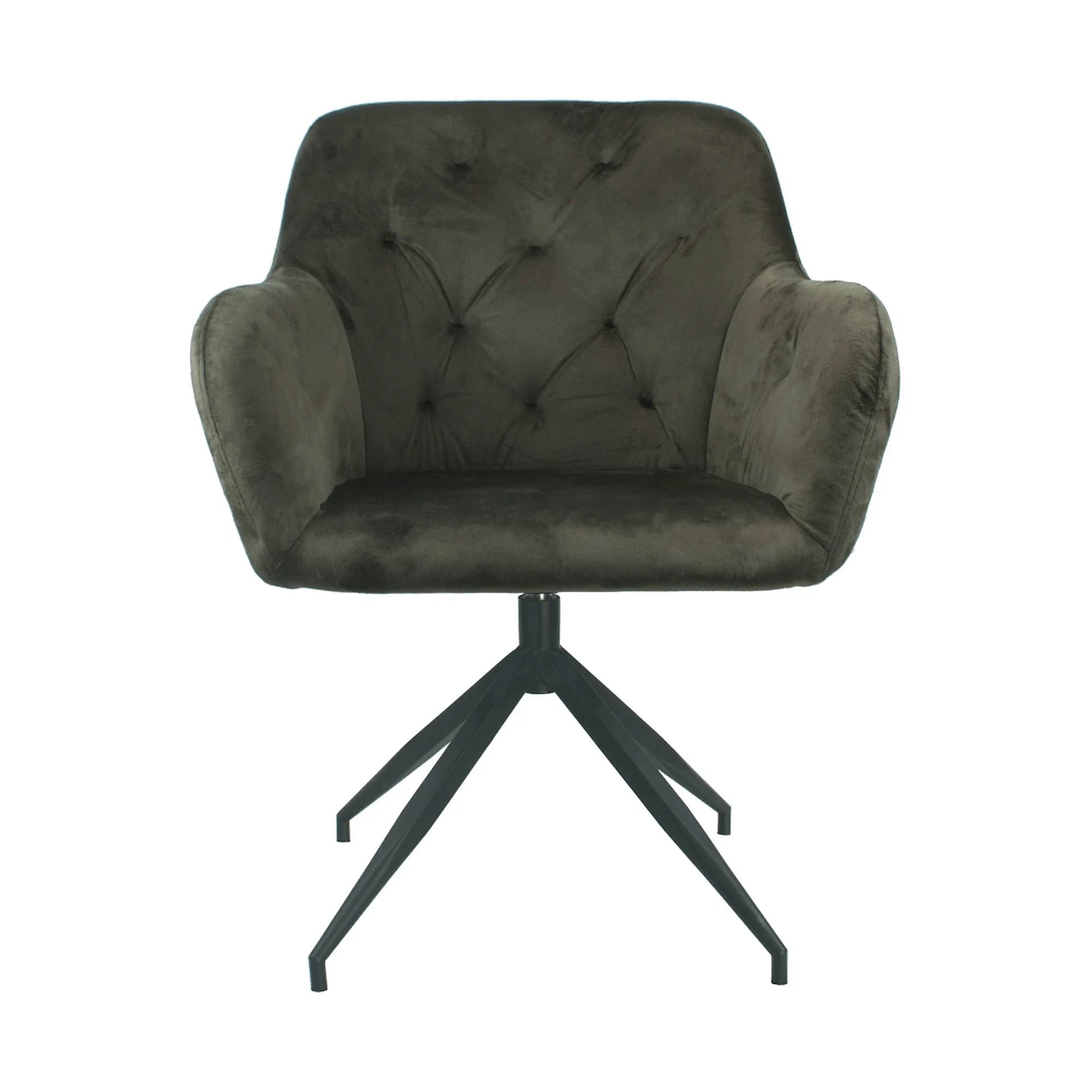 Scaun VELEZA NEW, maro/negru, stofa catifelata/metal, 66x66x83 cm