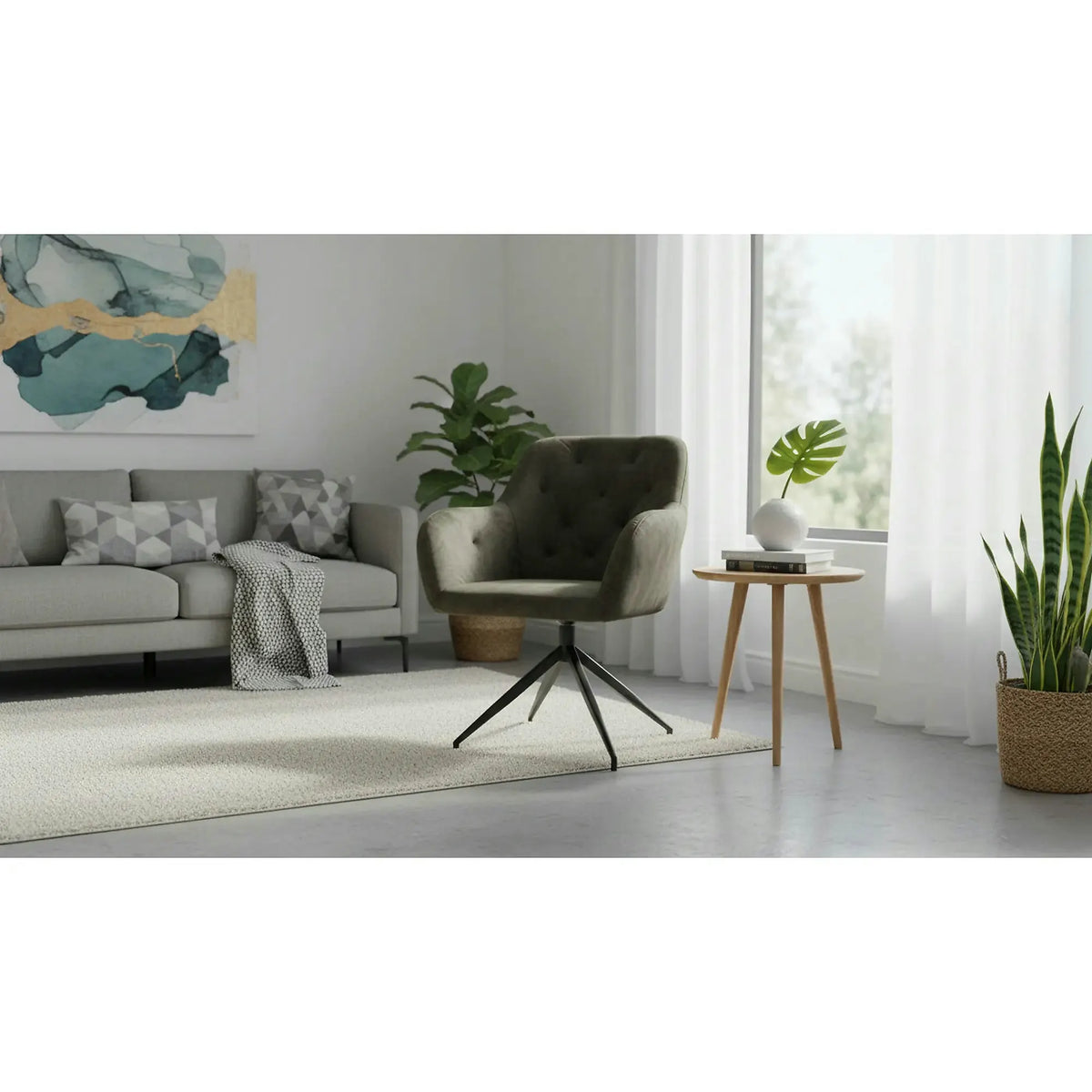 Scaun VELEZA NEW, maro/negru, stofa catifelata/metal, 66x66x83 cm