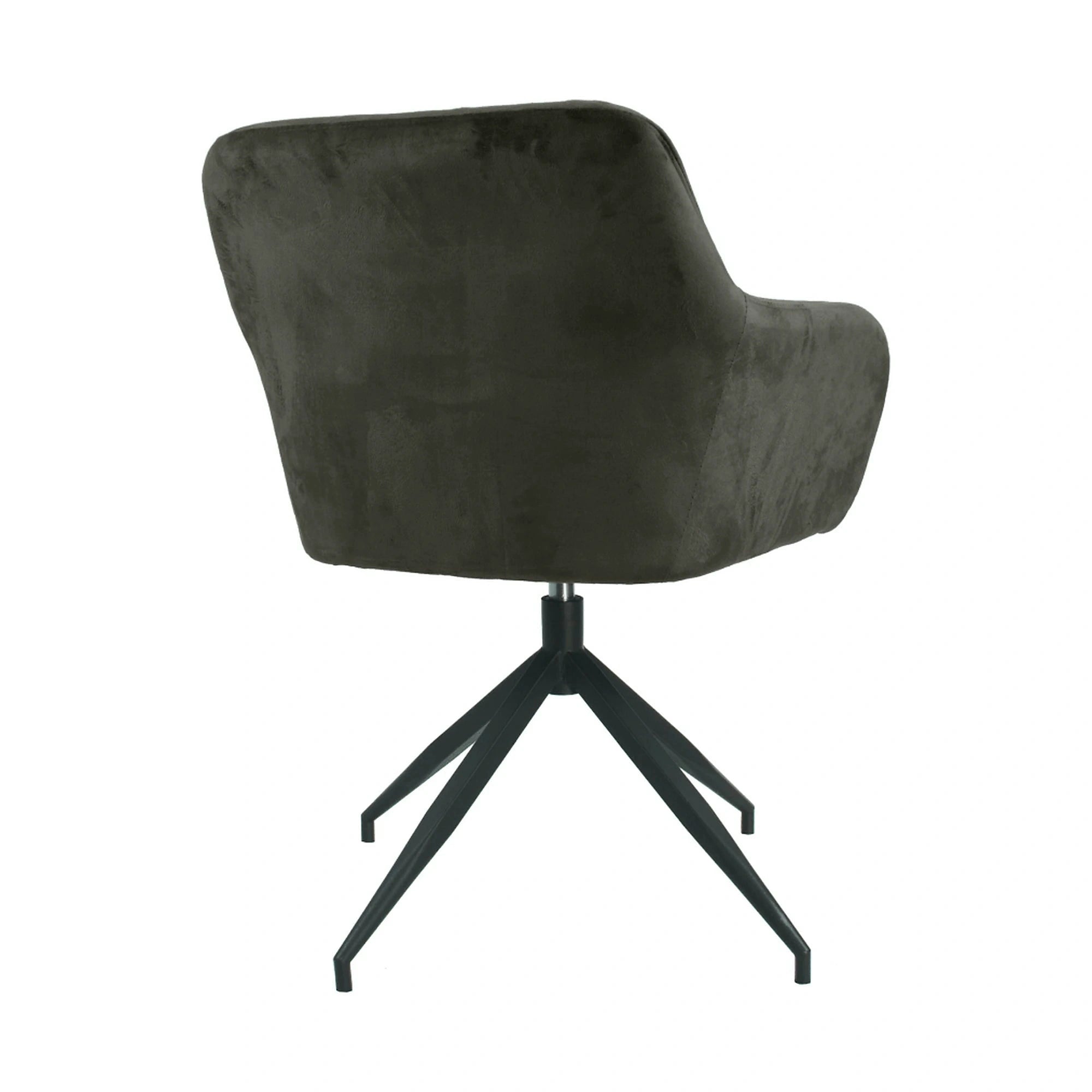Scaun VELEZA NEW, maro/negru, stofa catifelata/metal, 66x66x83 cm