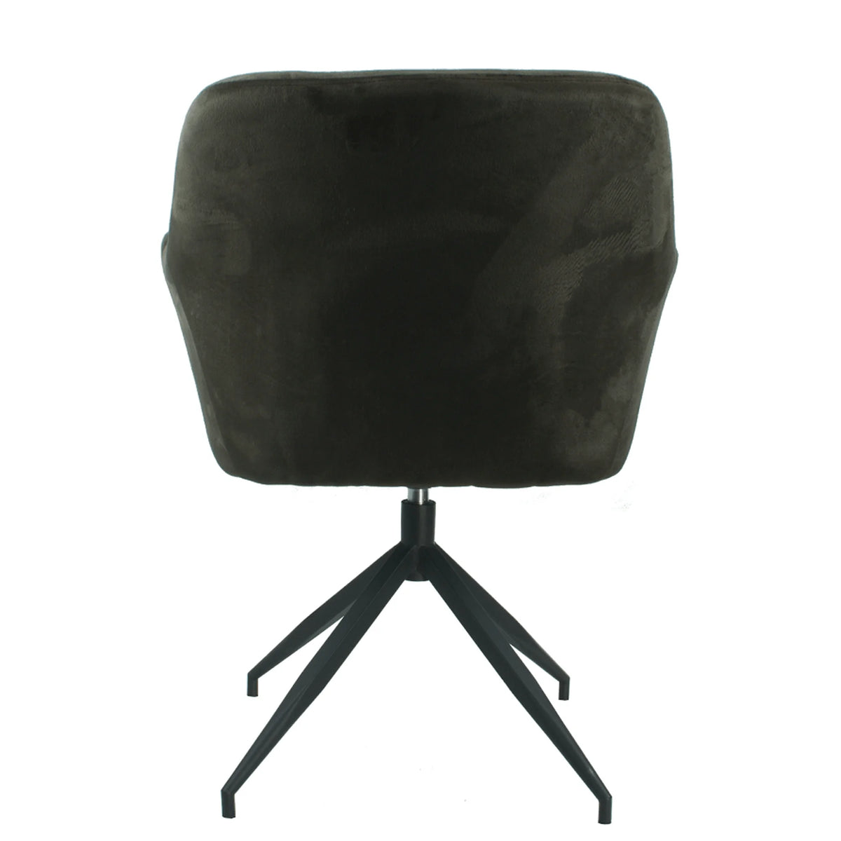 Scaun VELEZA NEW, maro/negru, stofa catifelata/metal, 66x66x83 cm