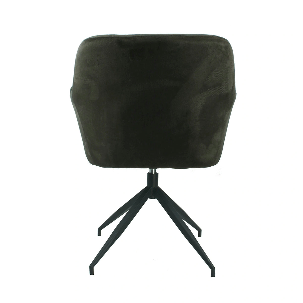 Scaun VELEZA NEW, maro/negru, stofa catifelata/metal, 66x66x83 cm
