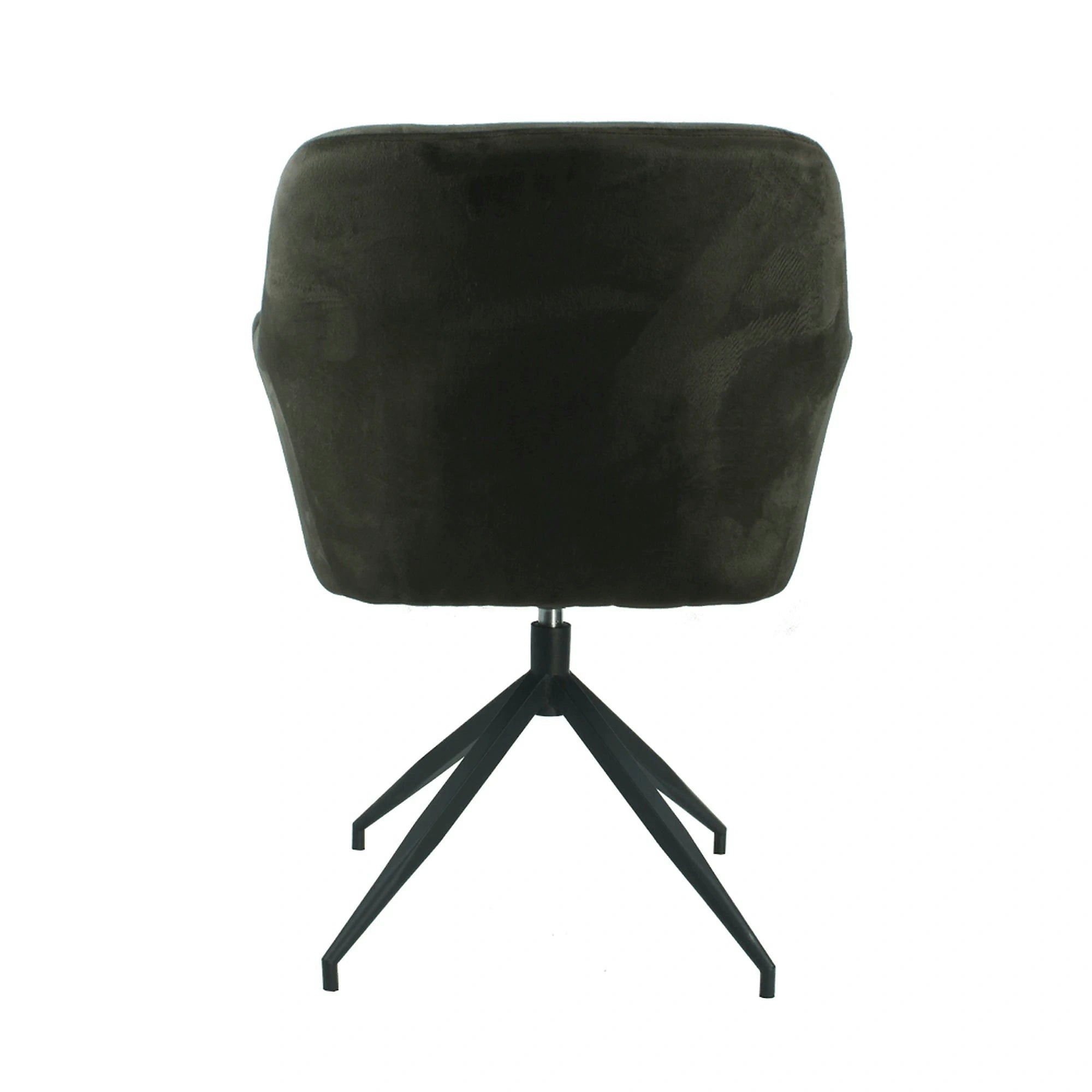 Scaun VELEZA NEW, maro/negru, stofa catifelata/metal, 66x66x83 cm