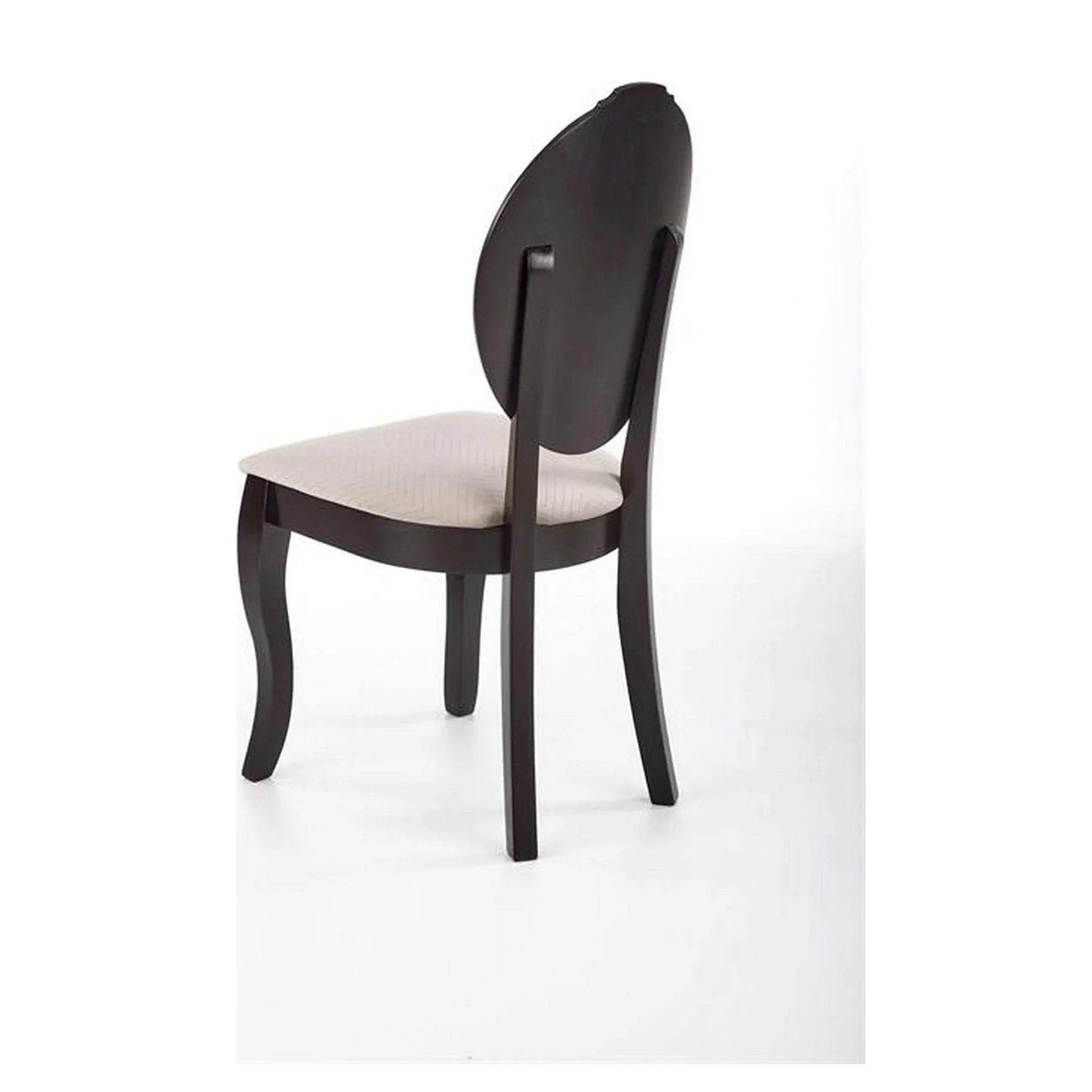 Scaun VELO, bej/negru, stofa catifelata/lemn, 44x53x96 cm