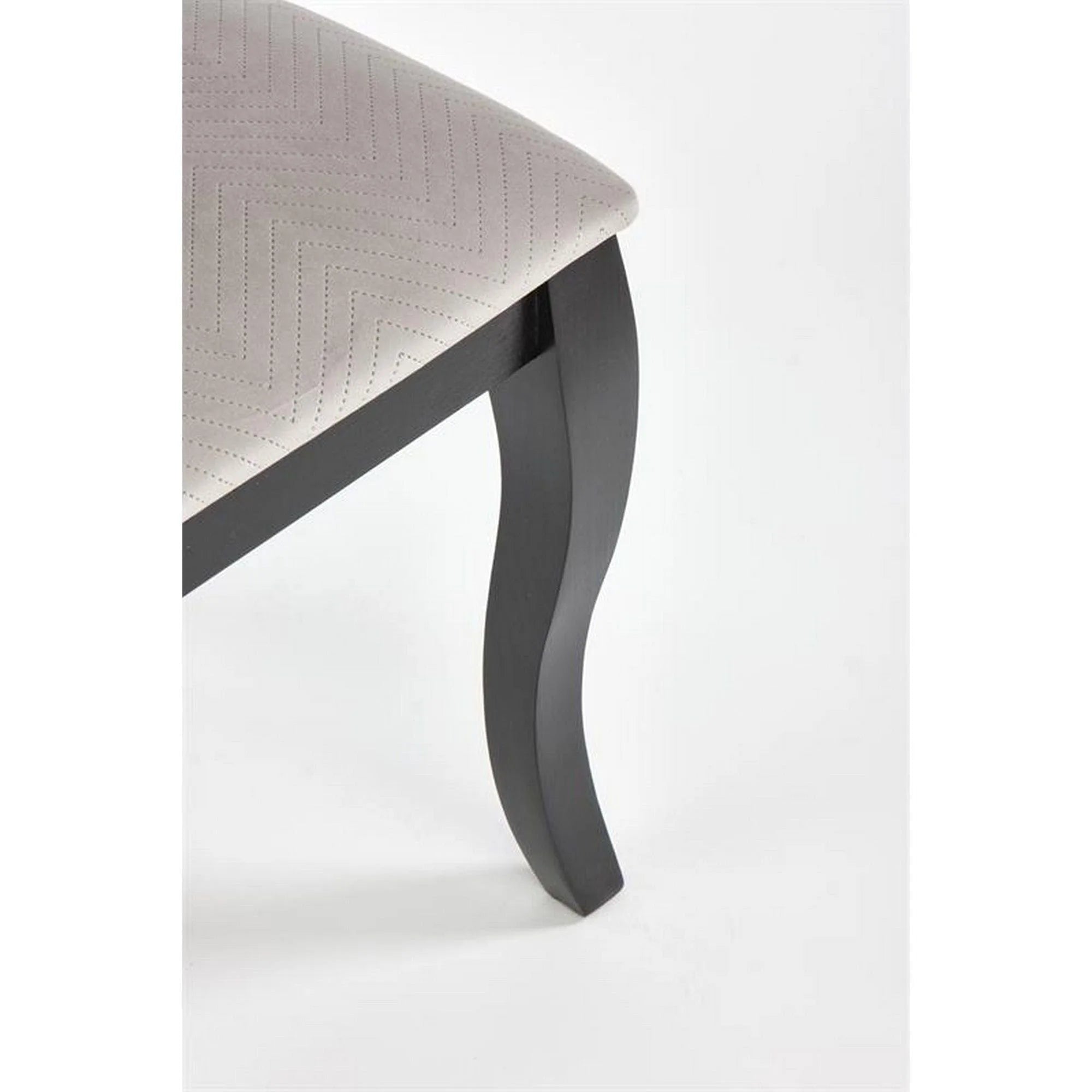 Scaun VELO, bej/negru, stofa catifelata/lemn, 44x53x96 cm