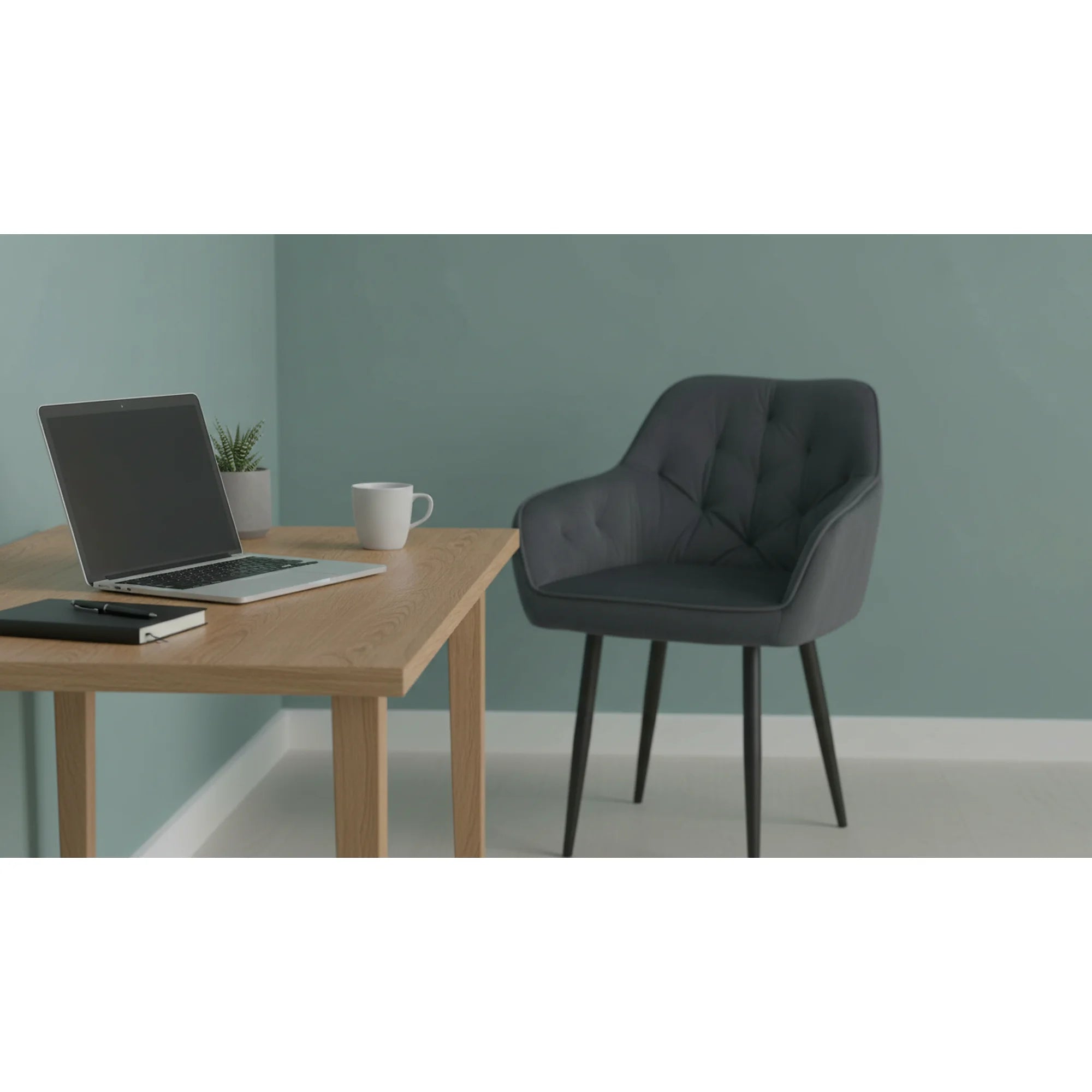 Scaun VERIO, stofa catifelata gri - Bluvel 14, 59x62x81 cm