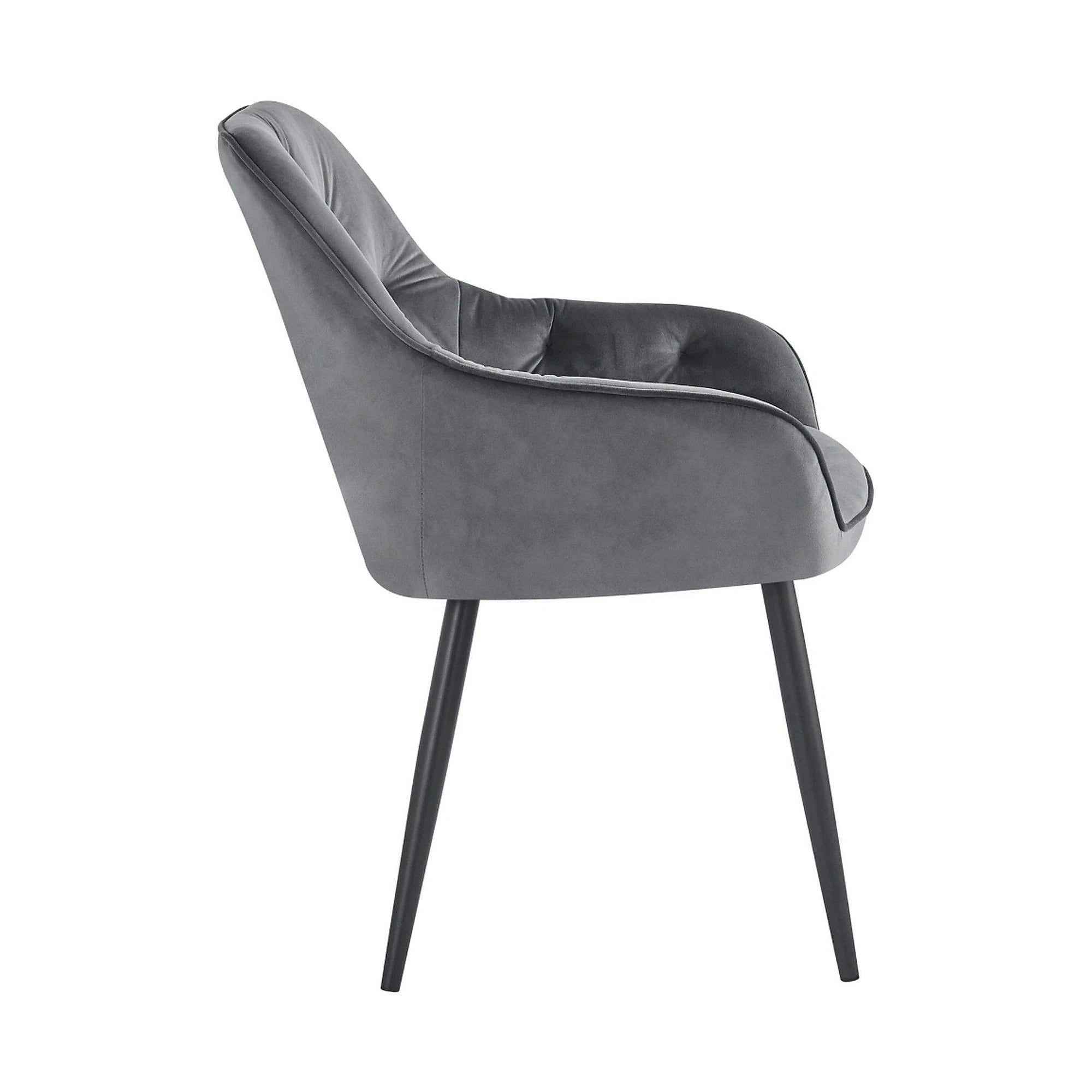 Scaun VERIO, stofa catifelata gri - Bluvel 14, 59x62x81 cm