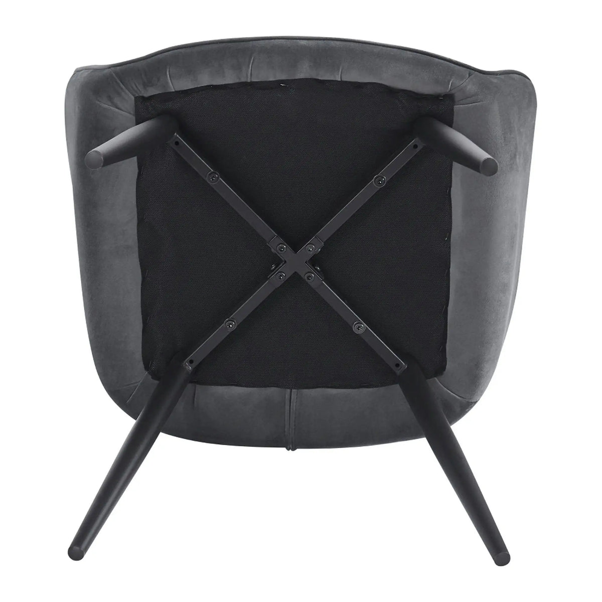 Scaun VERIO, stofa catifelata gri - Bluvel 14, 59x62x81 cm