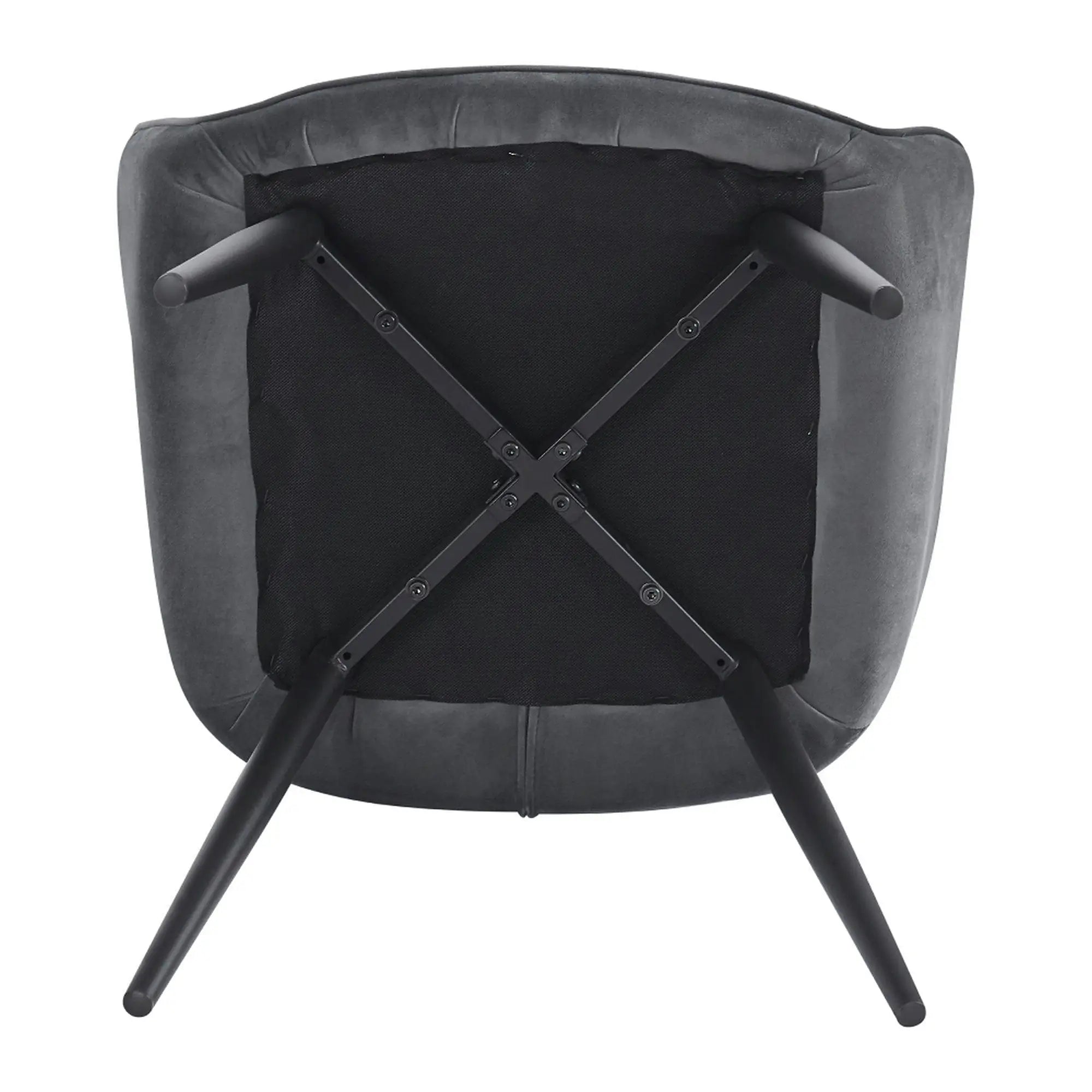 Scaun VERIO, stofa catifelata gri - Bluvel 14, 59x62x81 cm