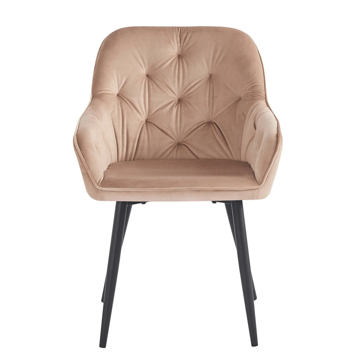 Scaun VERIO, stofa catifelata maro deschis - Bluvel 28, 59x62x81 cm