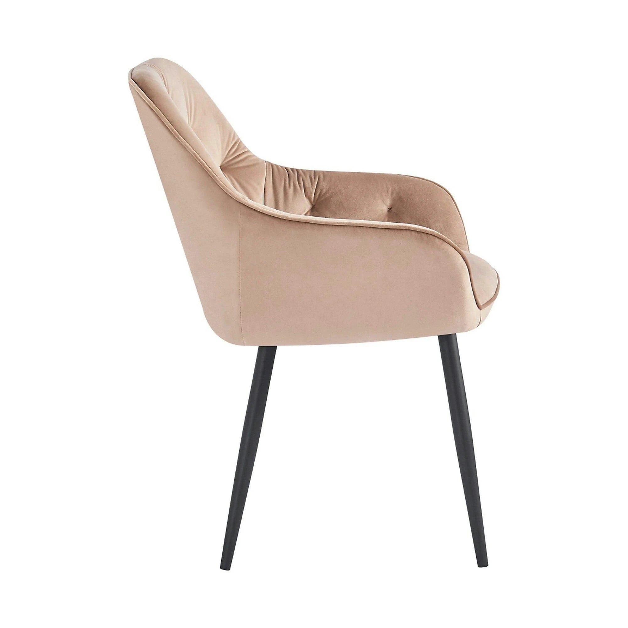 Scaun VERIO, stofa catifelata maro deschis - Bluvel 28, 59x62x81 cm