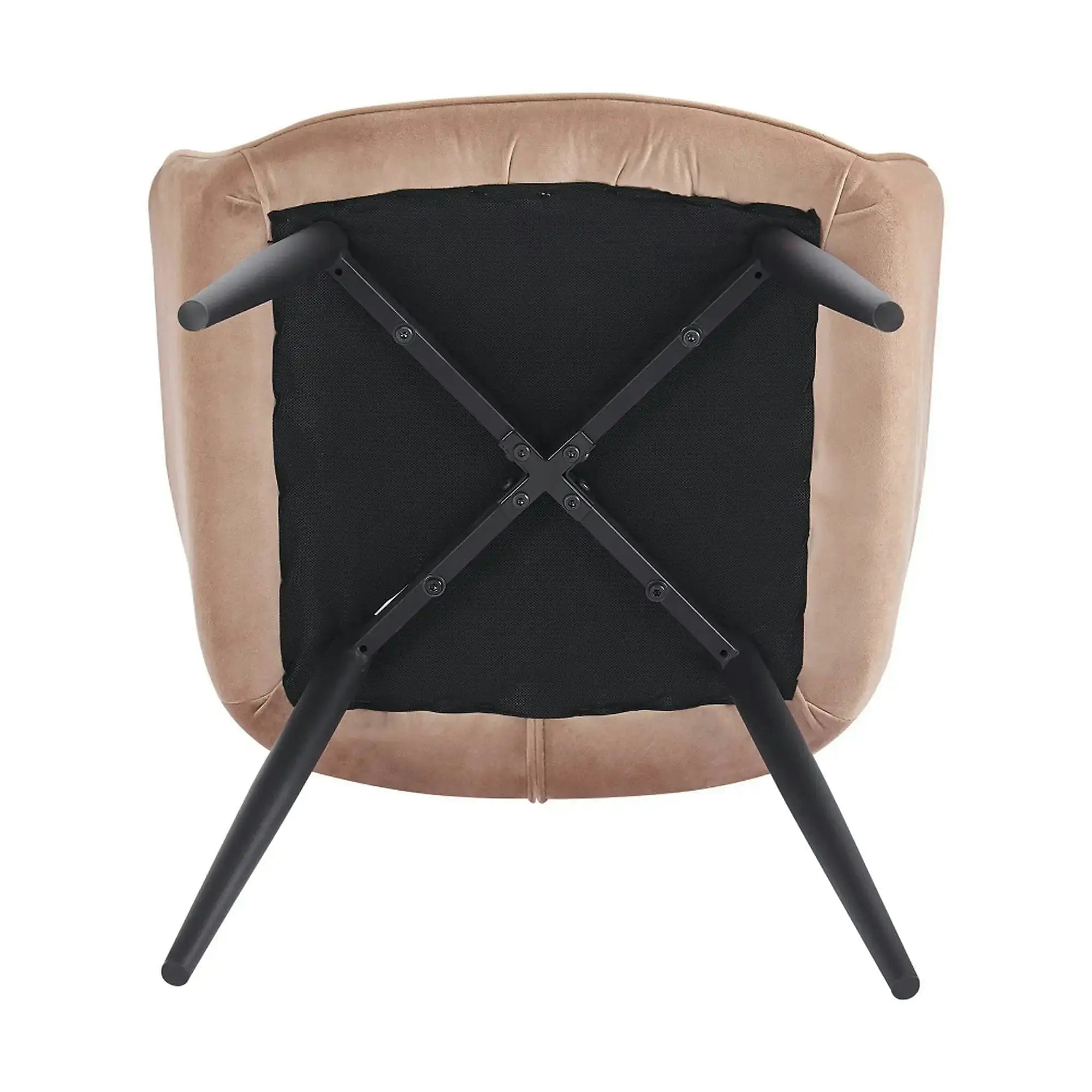 Scaun VERIO, stofa catifelata maro deschis - Bluvel 28, 59x62x81 cm