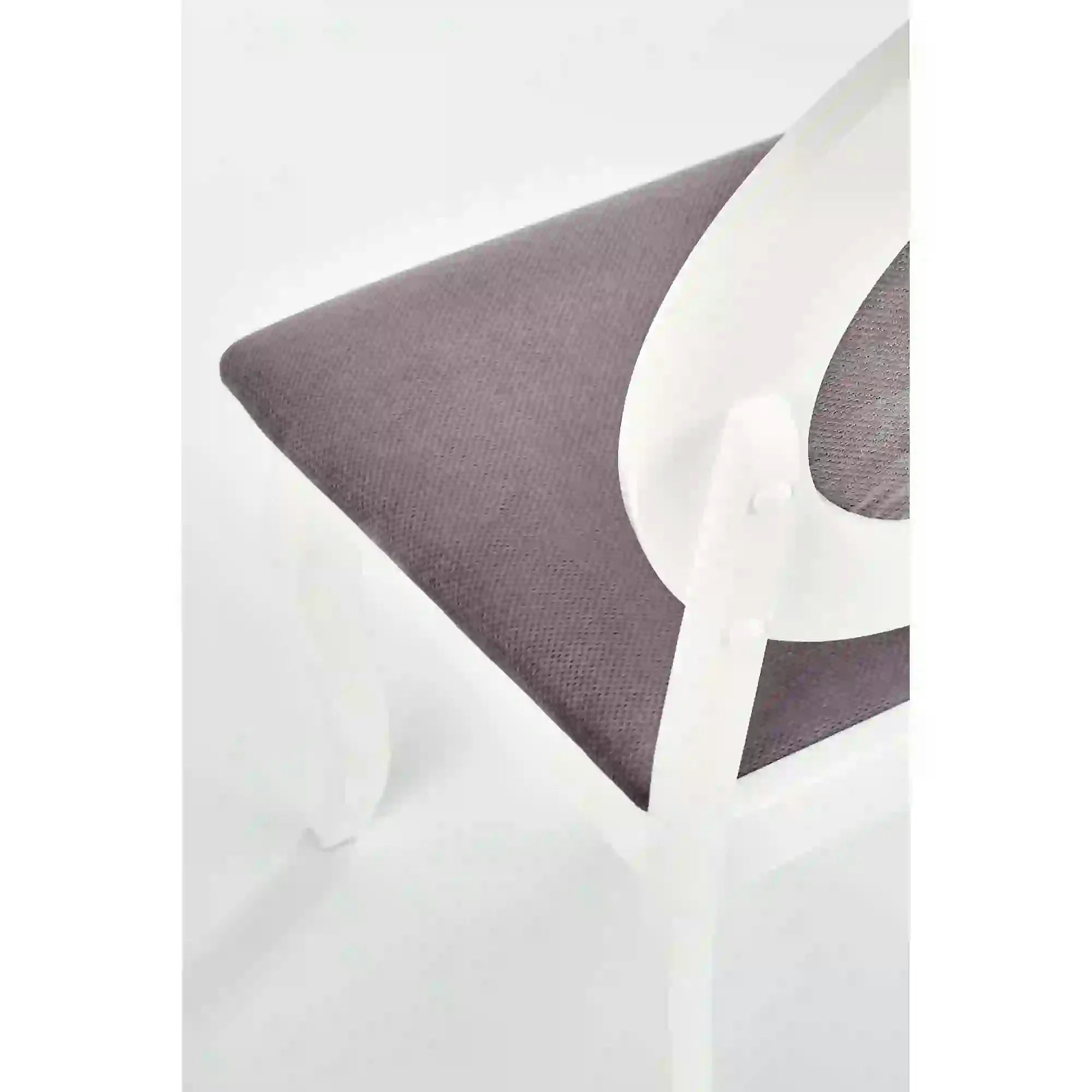 Scaun vintage alb BAROCK, lemn de cauciuc, 45x51x93 cm