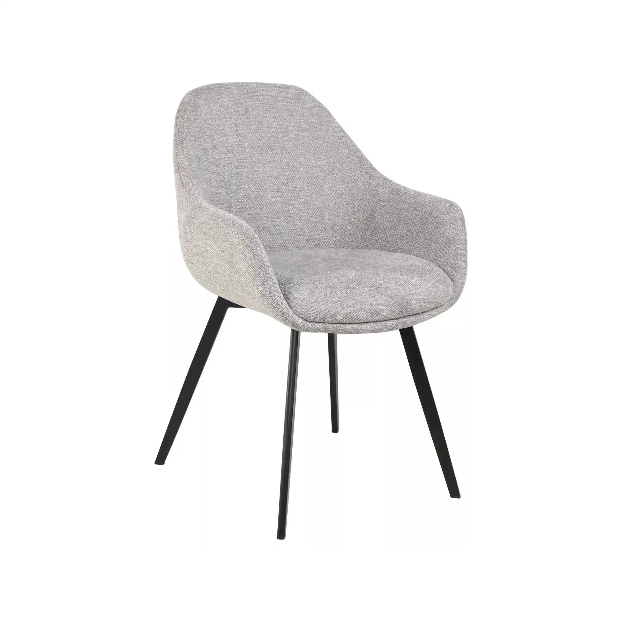 Scaun VINTO, gri deschis - Brego 07, stofa clasica/metal, 57x45x85 cm