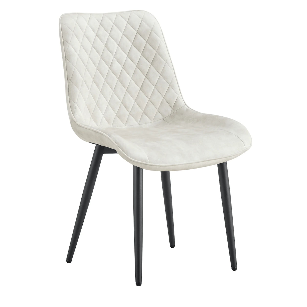 Scaun ZAINA TIP 1, crem/negru, stofa catifelata/metal, 50x64x84 cm