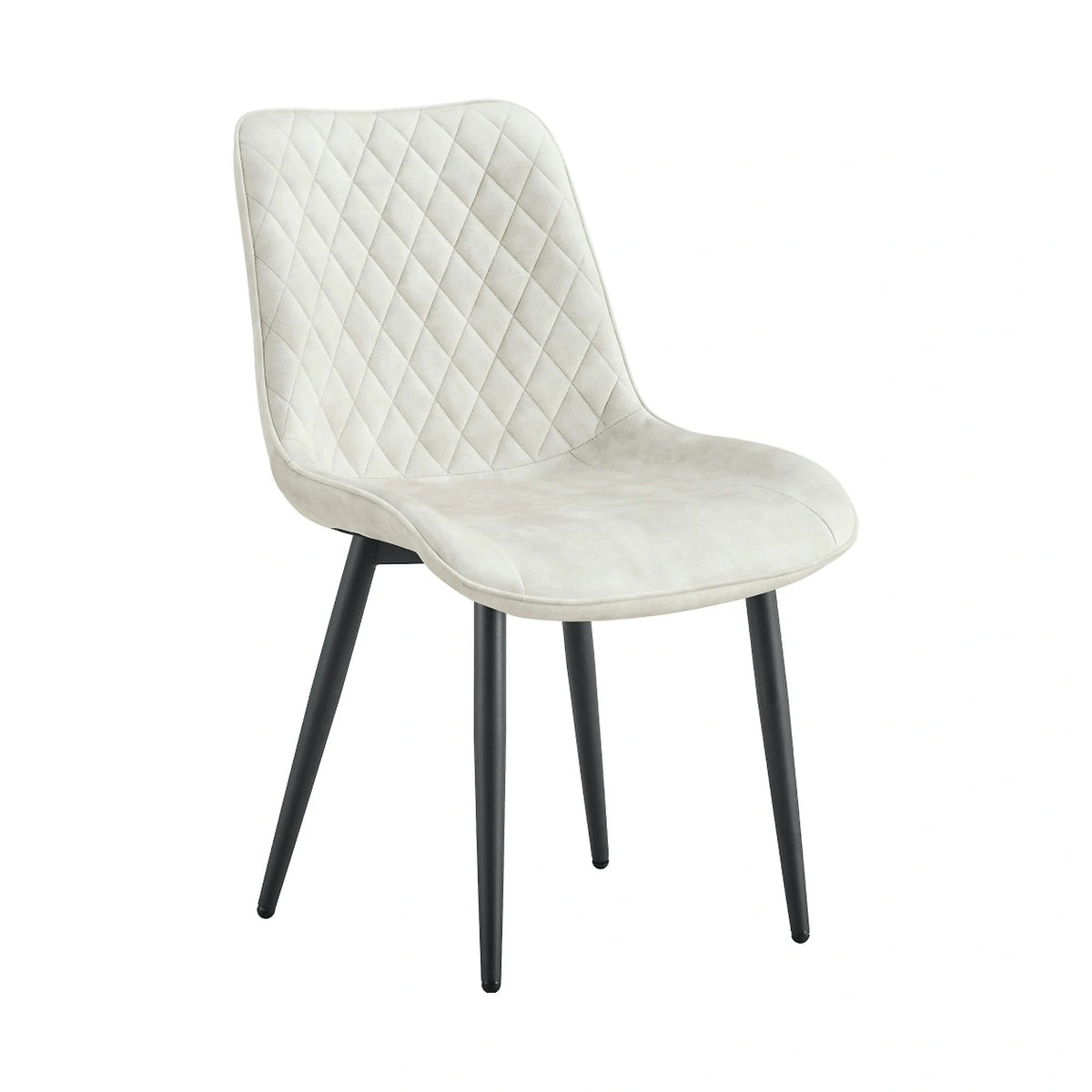 Scaun ZAINA TIP 1, crem/negru, stofa catifelata/metal, 50x64x84 cm