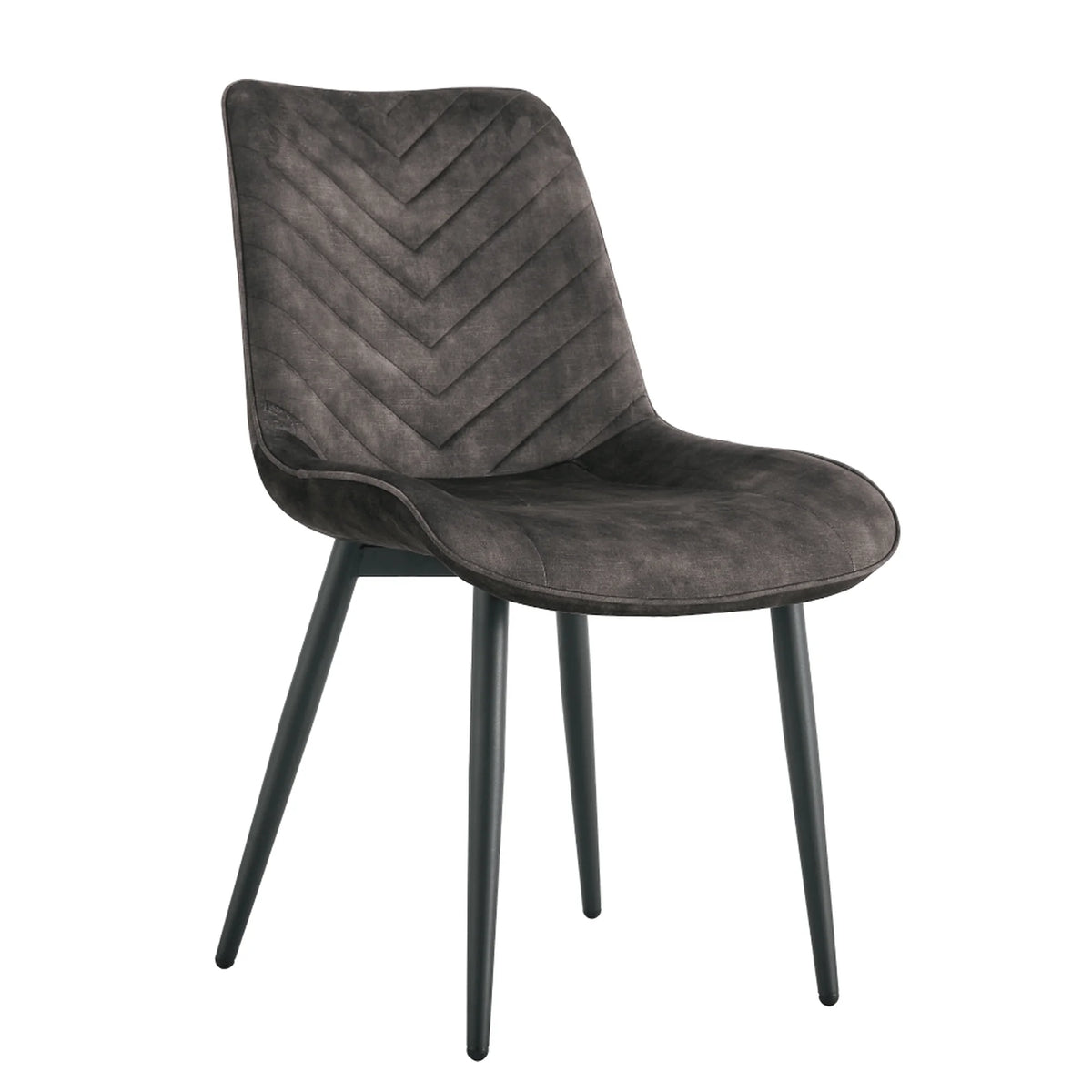 Scaun ZAINA TIP 2, maro/negru, stofa catifelata/metal, 50x64x84 cm