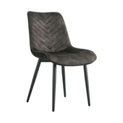 Scaun ZAINA TIP 2, maro/negru, stofa catifelata/metal, 50x64x84 cm
