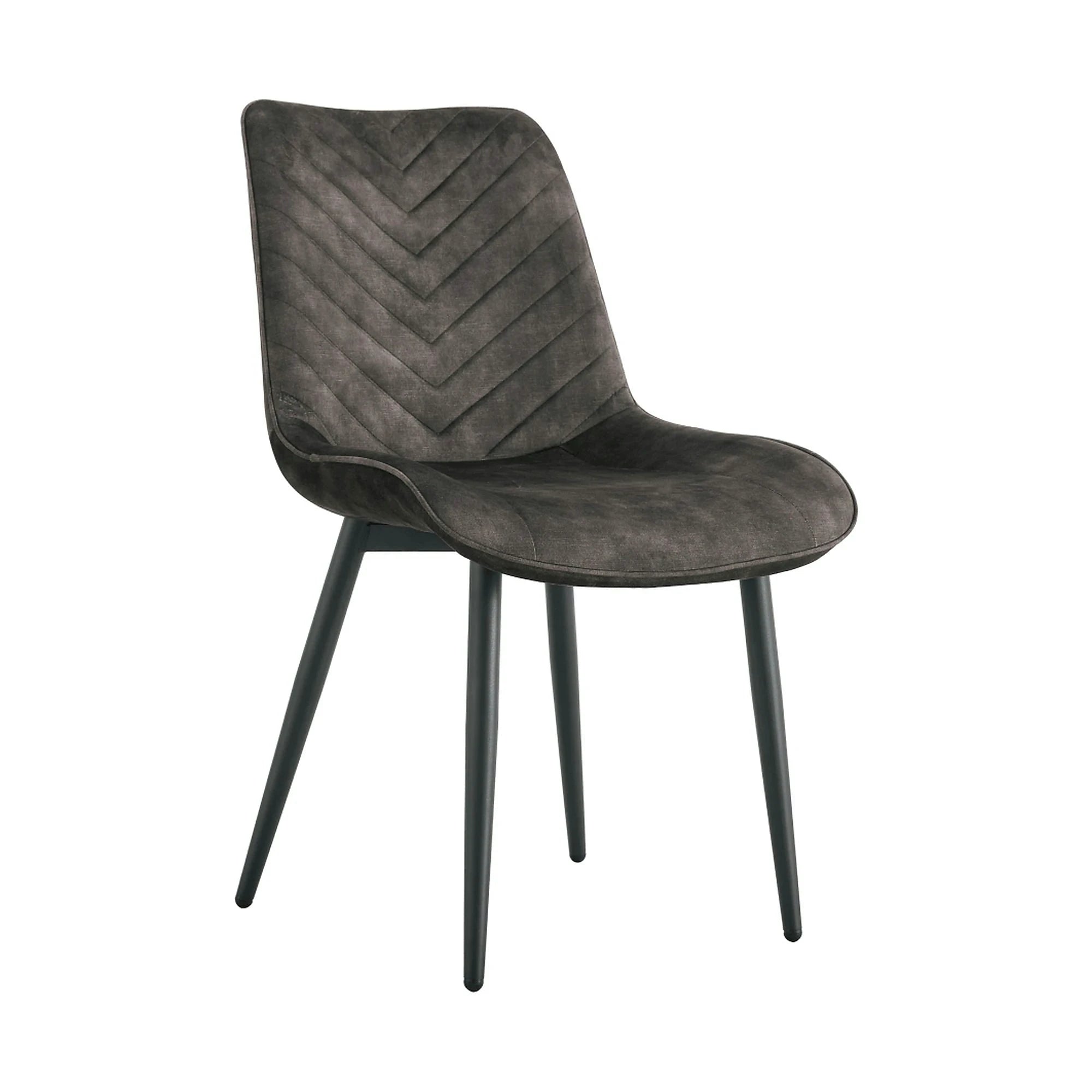 Scaun ZAINA TIP 2, maro/negru, stofa catifelata/metal, 50x64x84 cm