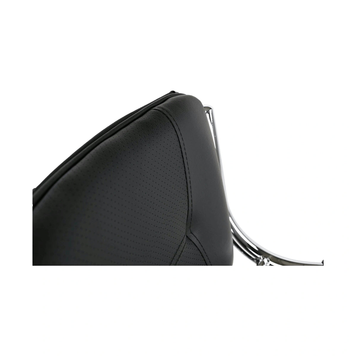 Scaun ZEKI, negru, piele ecologica/metal, 45x58x82 cm