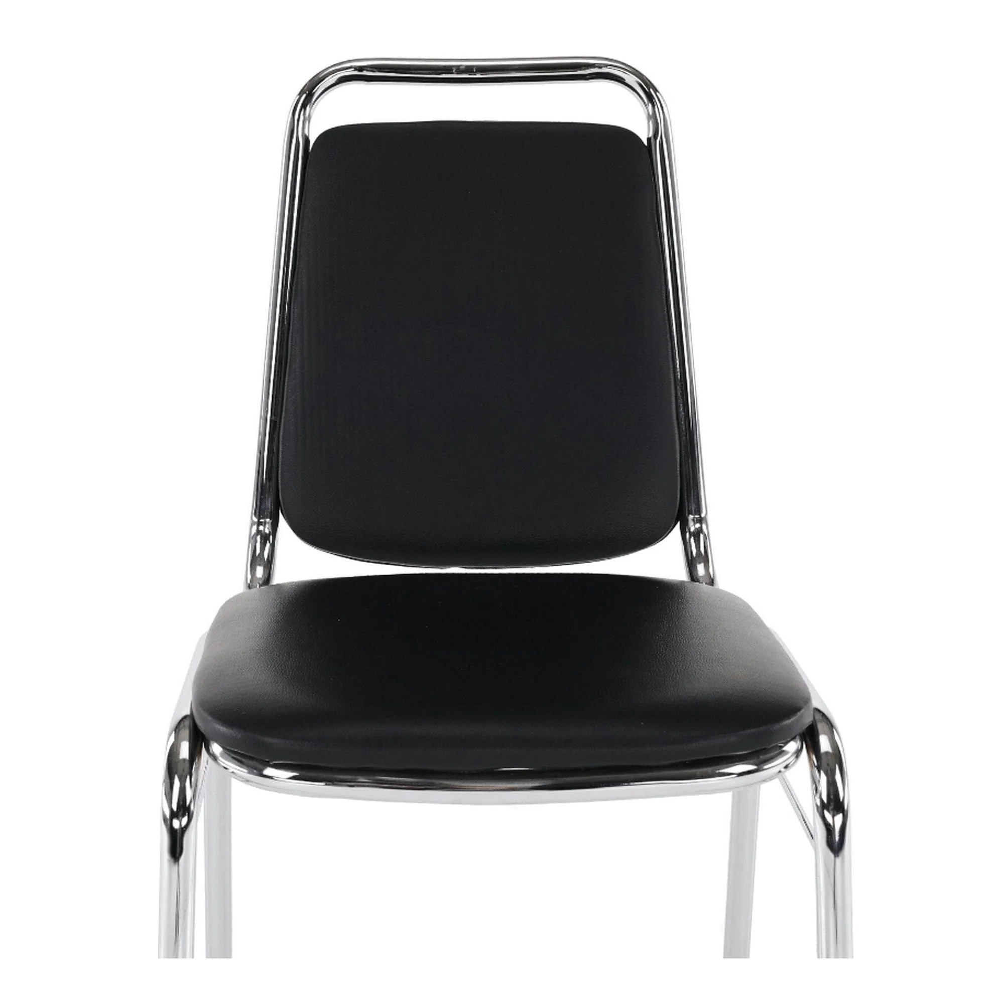 Scaun ZEKI, negru, piele ecologica/metal, 45x58x82 cm
