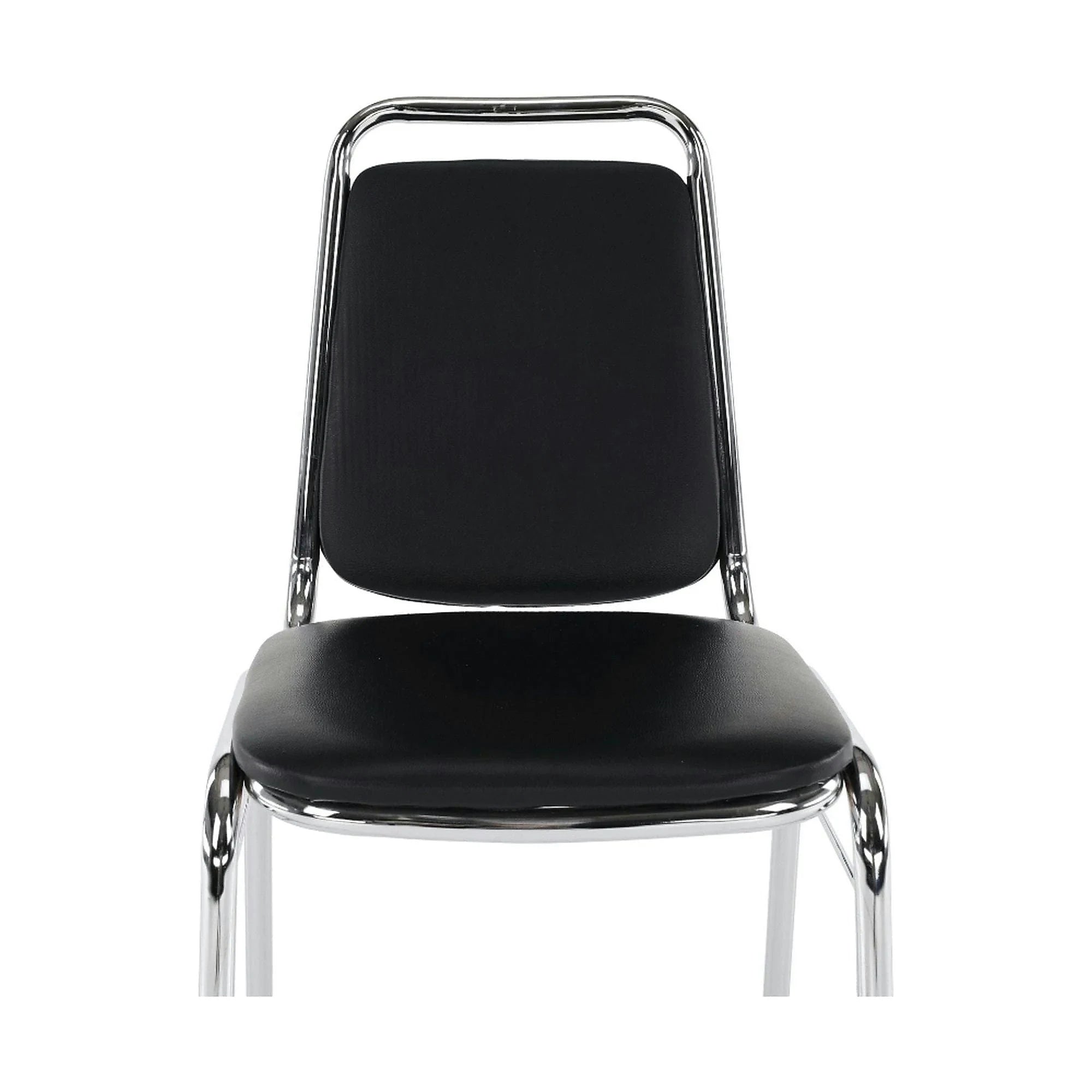 Scaun ZEKI, negru, piele ecologica/metal, 45x58x82 cm
