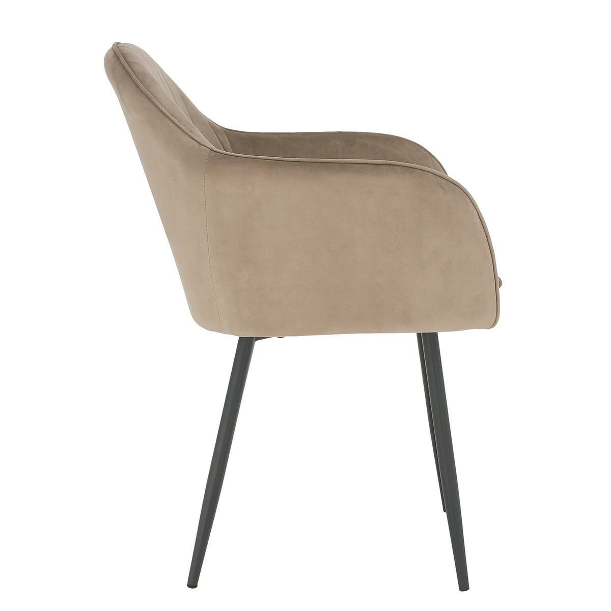 Scaun ZIRKON, gri-maro taupe/negru, stofa catifelata/metal, 56x55x82 cm