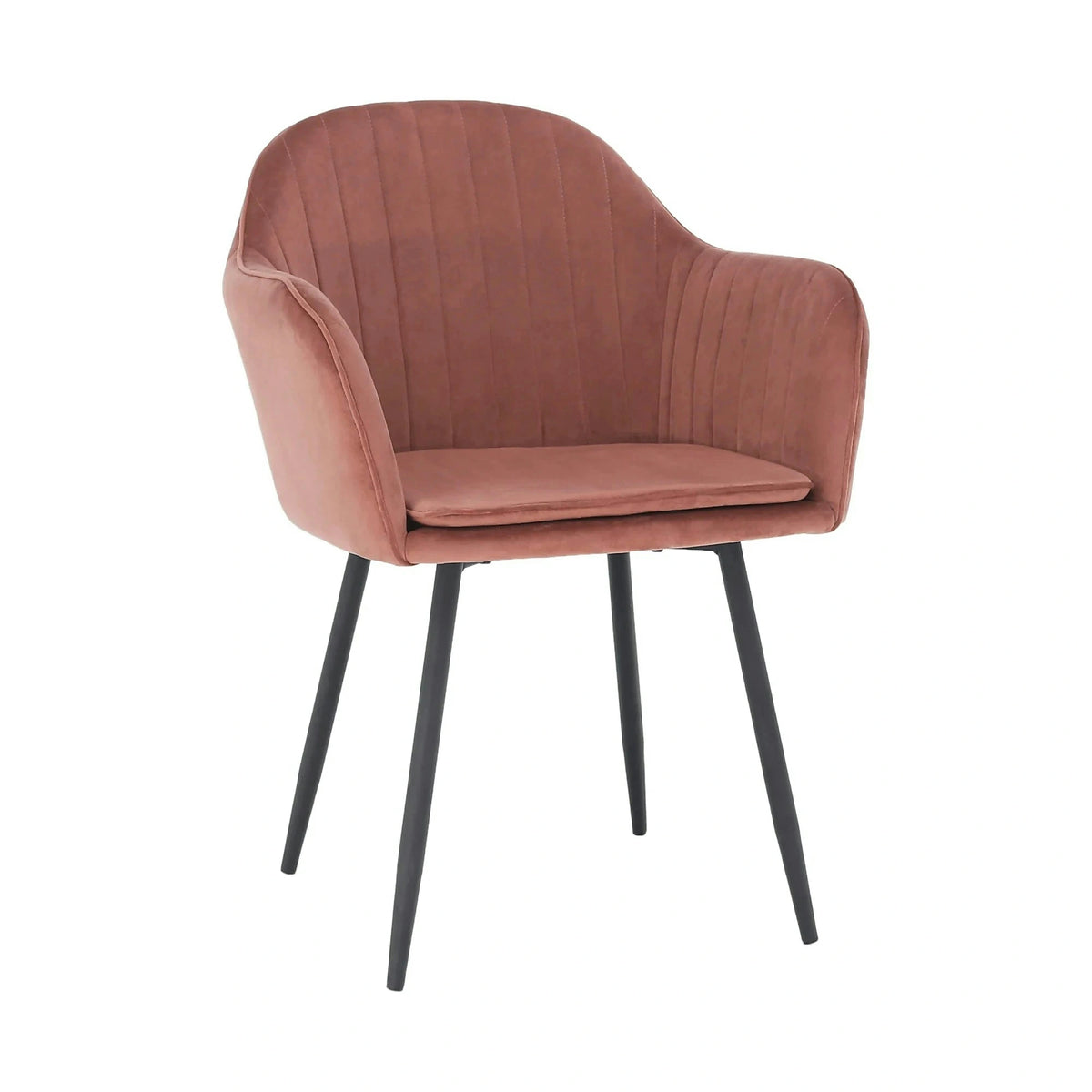 Scaun ZIRKON, roz/negru, stofa catifelata/metal, 56x55x82 cm