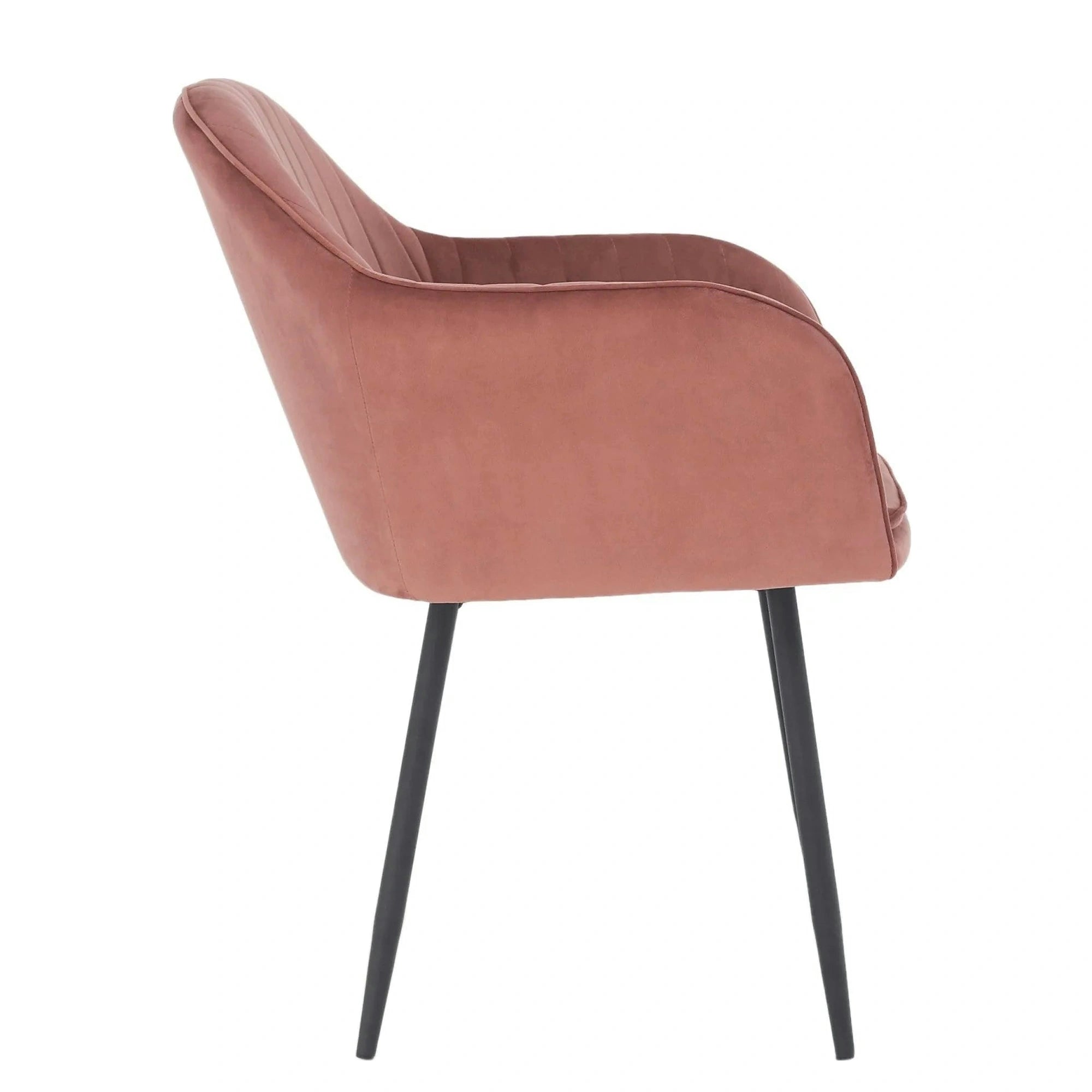 Scaun ZIRKON, roz/negru, stofa catifelata/metal, 56x55x82 cm