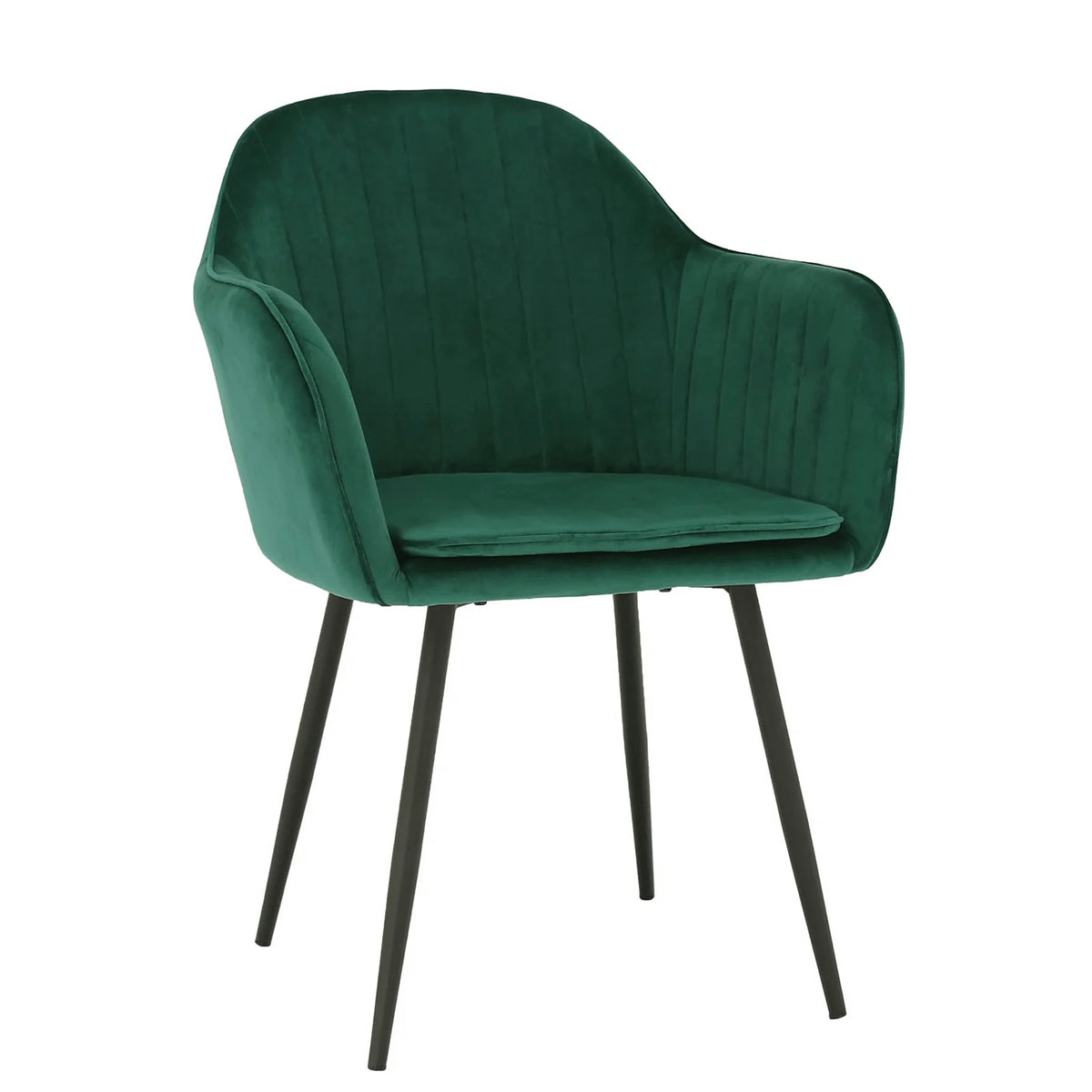 Scaun ZIRKON, verde smarald/negru, catifea/metal, 56x55x82 cm