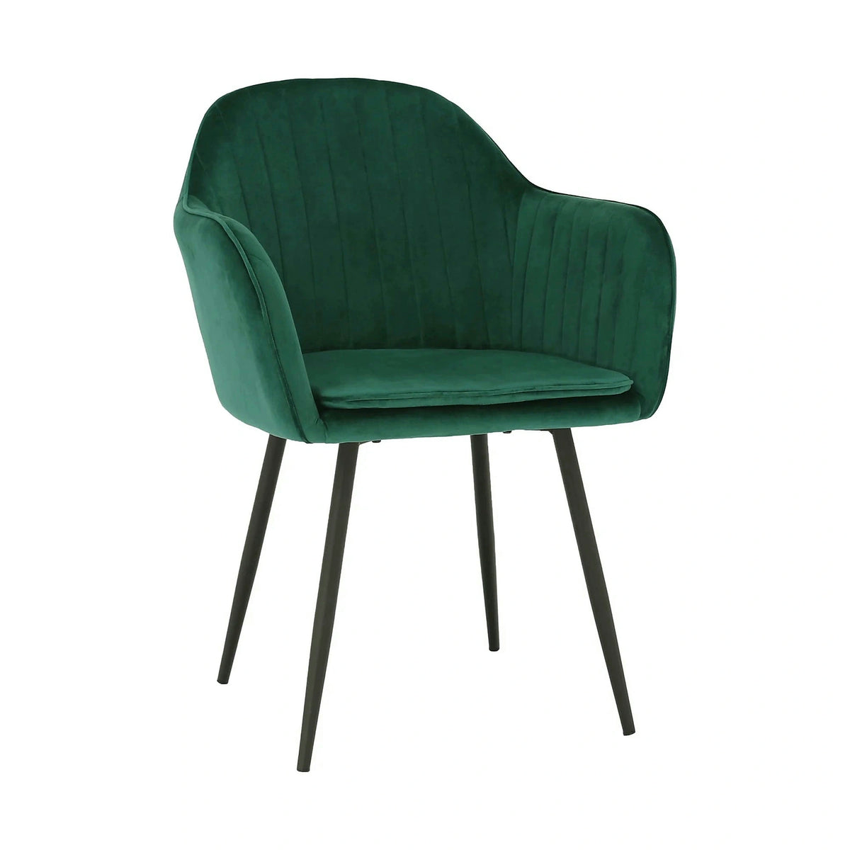 Scaun ZIRKON, verde smarald/negru, catifea/metal, 56x55x82 cm
