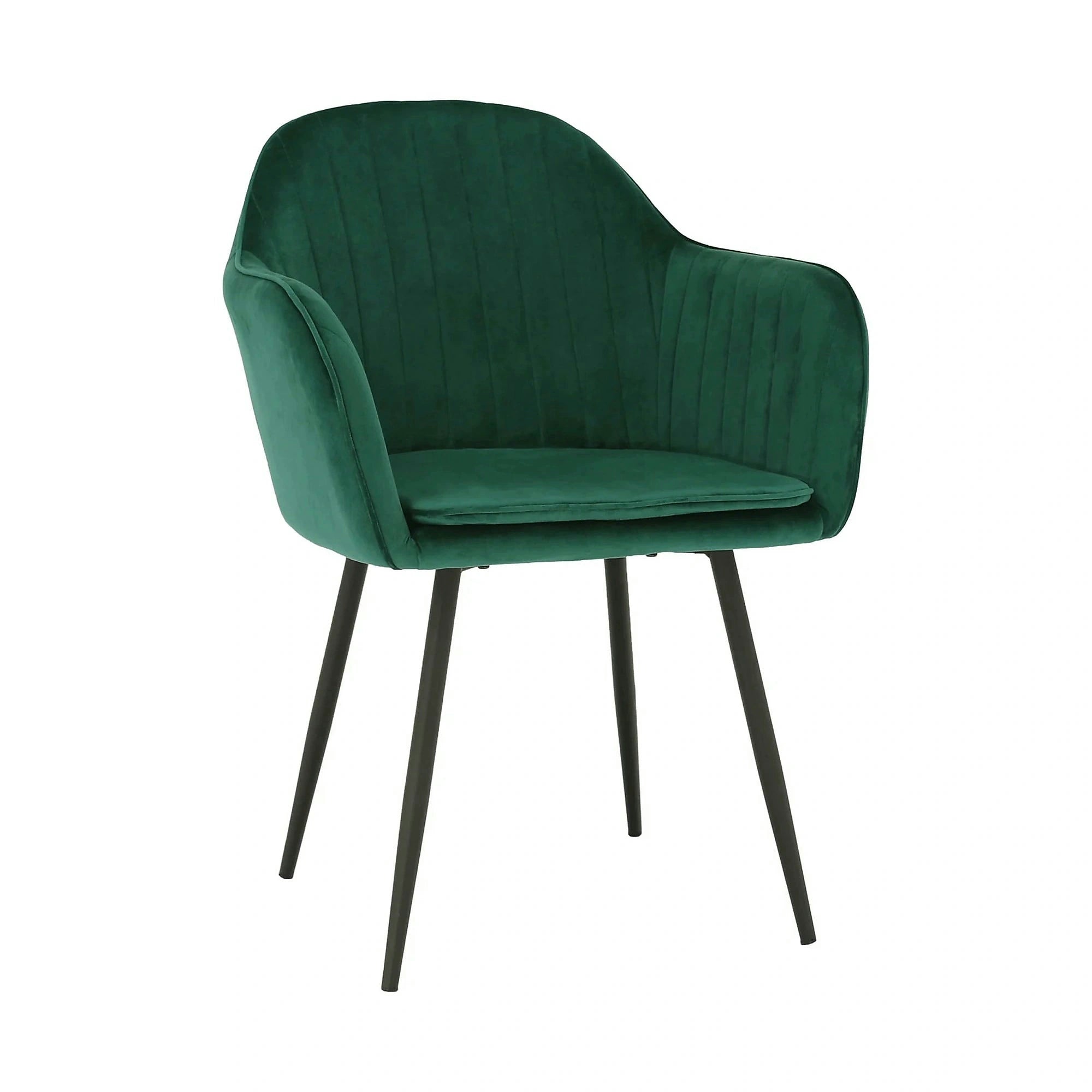 Scaun ZIRKON, verde smarald/negru, catifea/metal, 56x55x82 cm