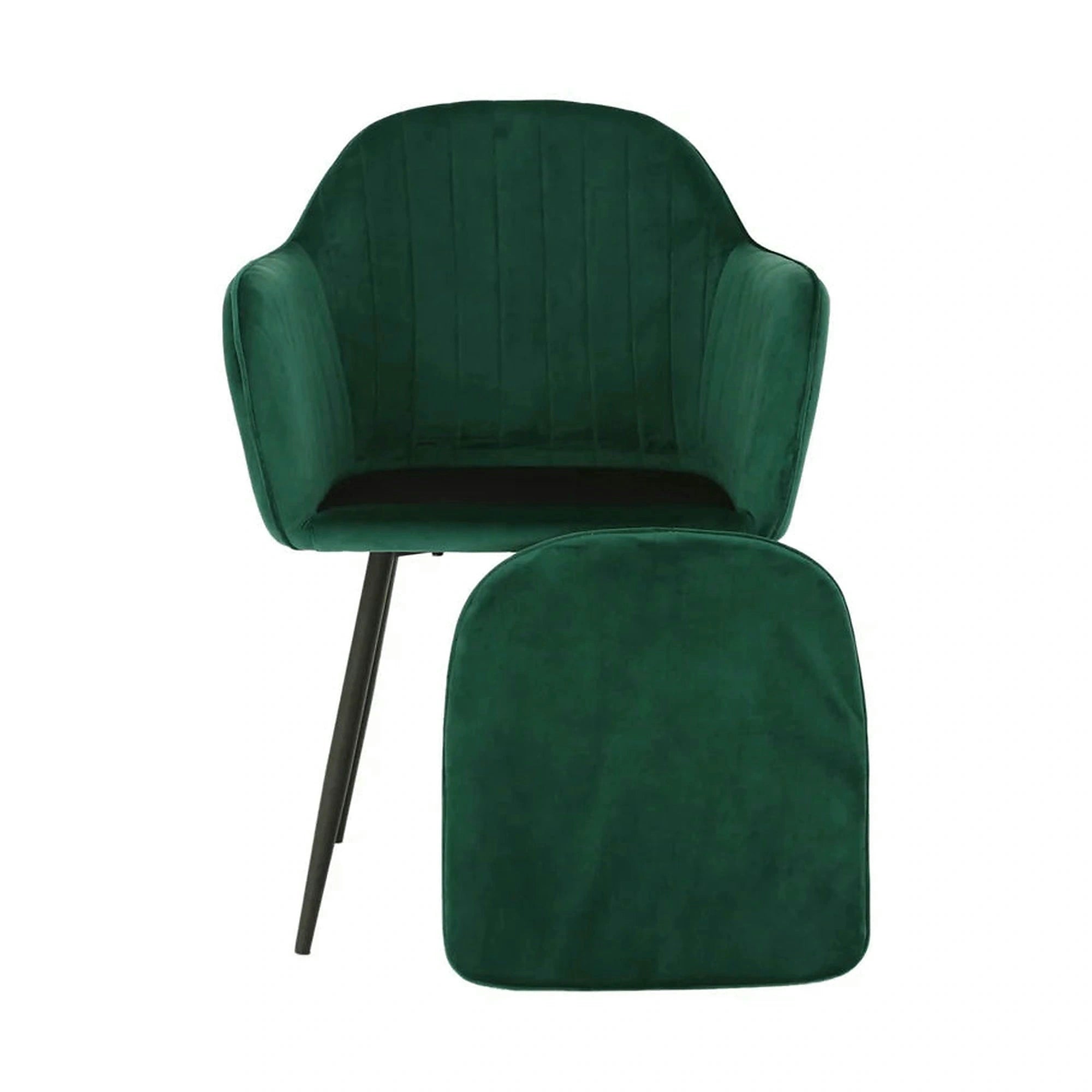Scaun ZIRKON, verde smarald/negru, catifea/metal, 56x55x82 cm