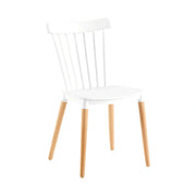 Scaun ZOSIMA, alb/fag, plastic/lemn de fag, 54x44x83 cm