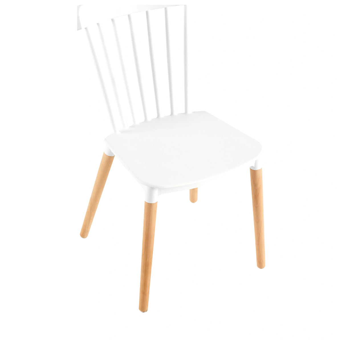 Scaun ZOSIMA, alb/fag, plastic/lemn de fag, 54x44x83 cm