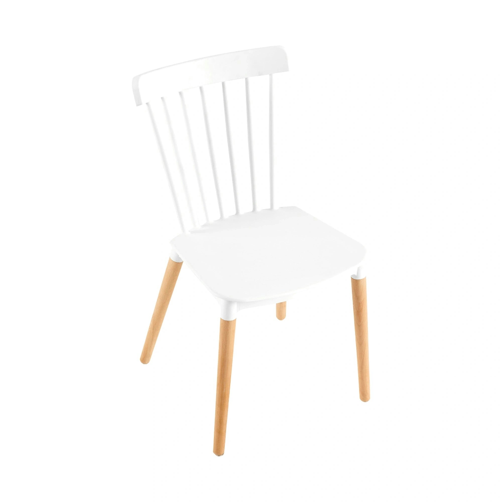 Scaun ZOSIMA, alb/fag, plastic/lemn de fag, 54x44x83 cm