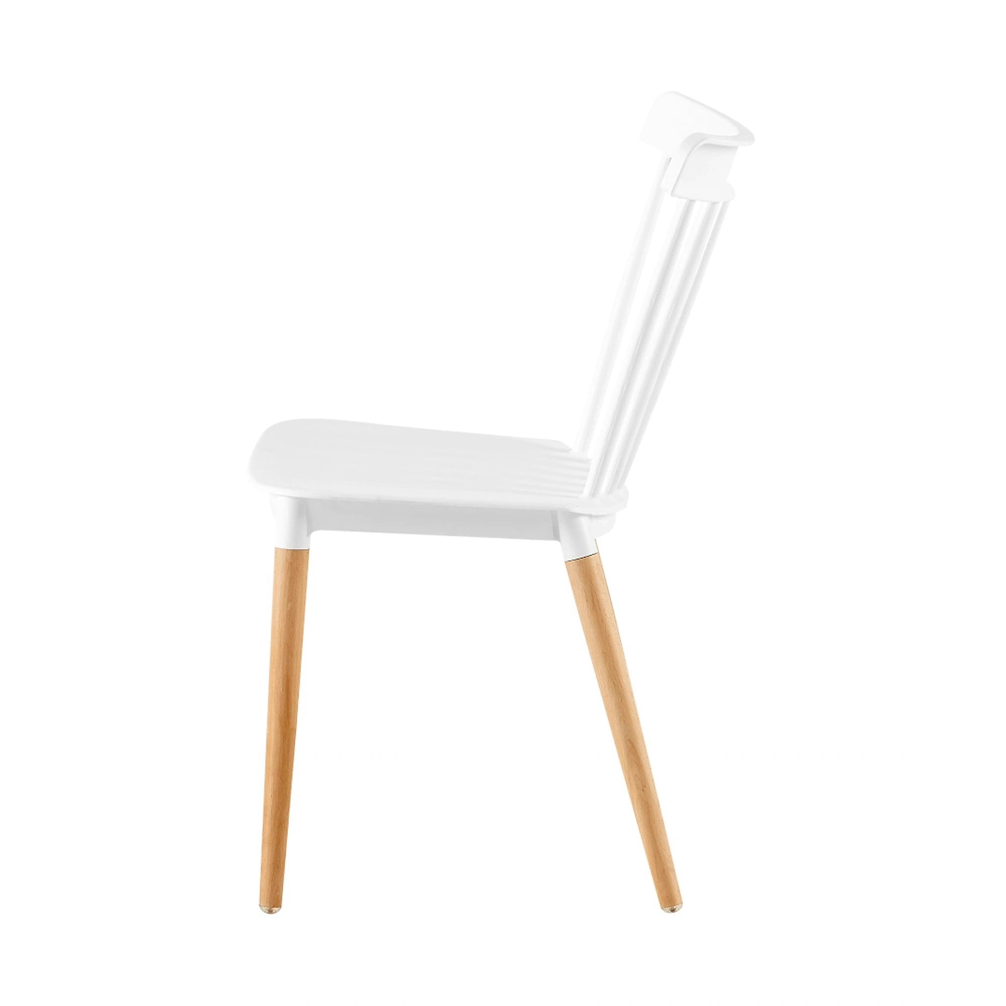 Scaun ZOSIMA, alb/fag, plastic/lemn de fag, 54x44x83 cm