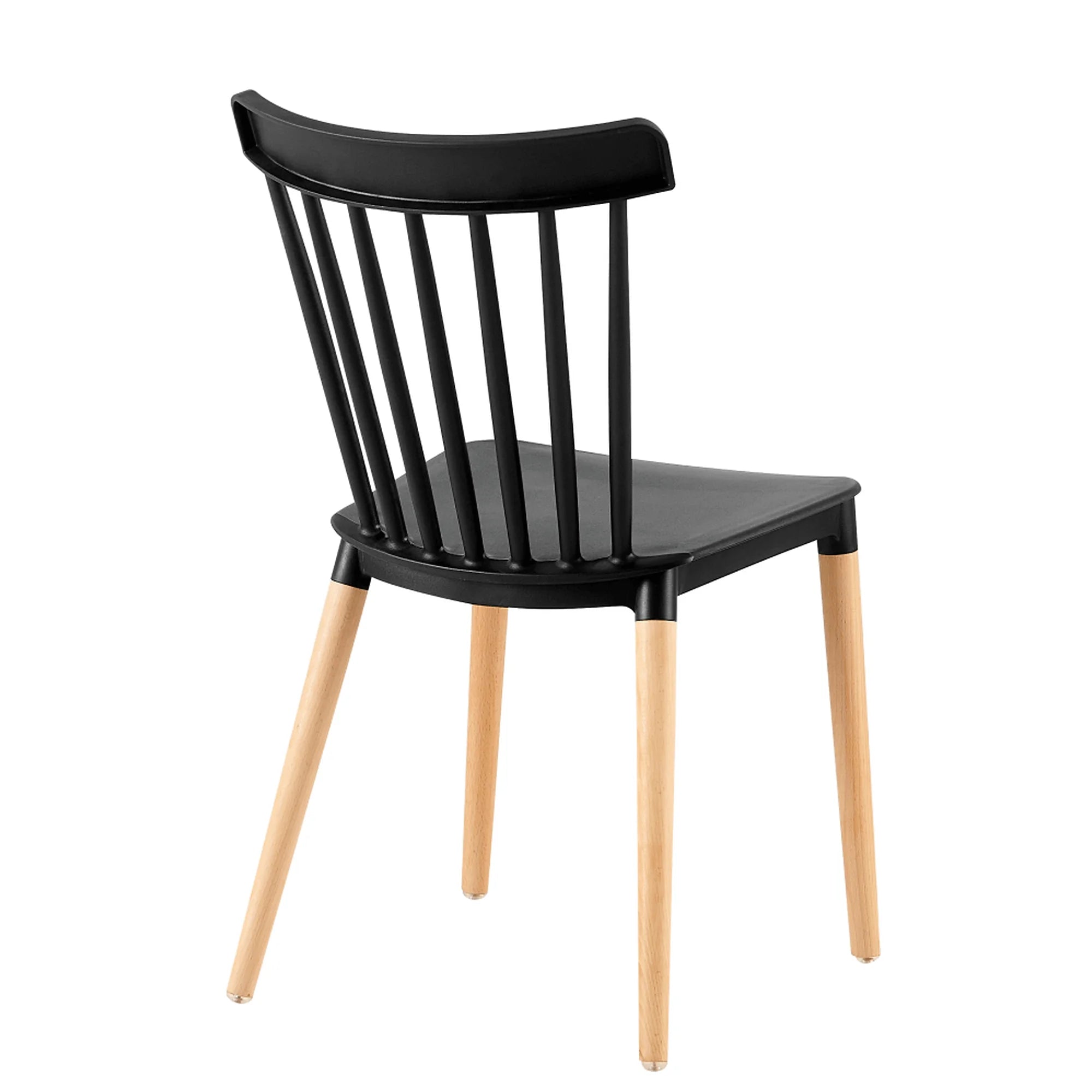 Scaun ZOSIMA, negru/fag, plastic/lemn, 54x44x83 cm