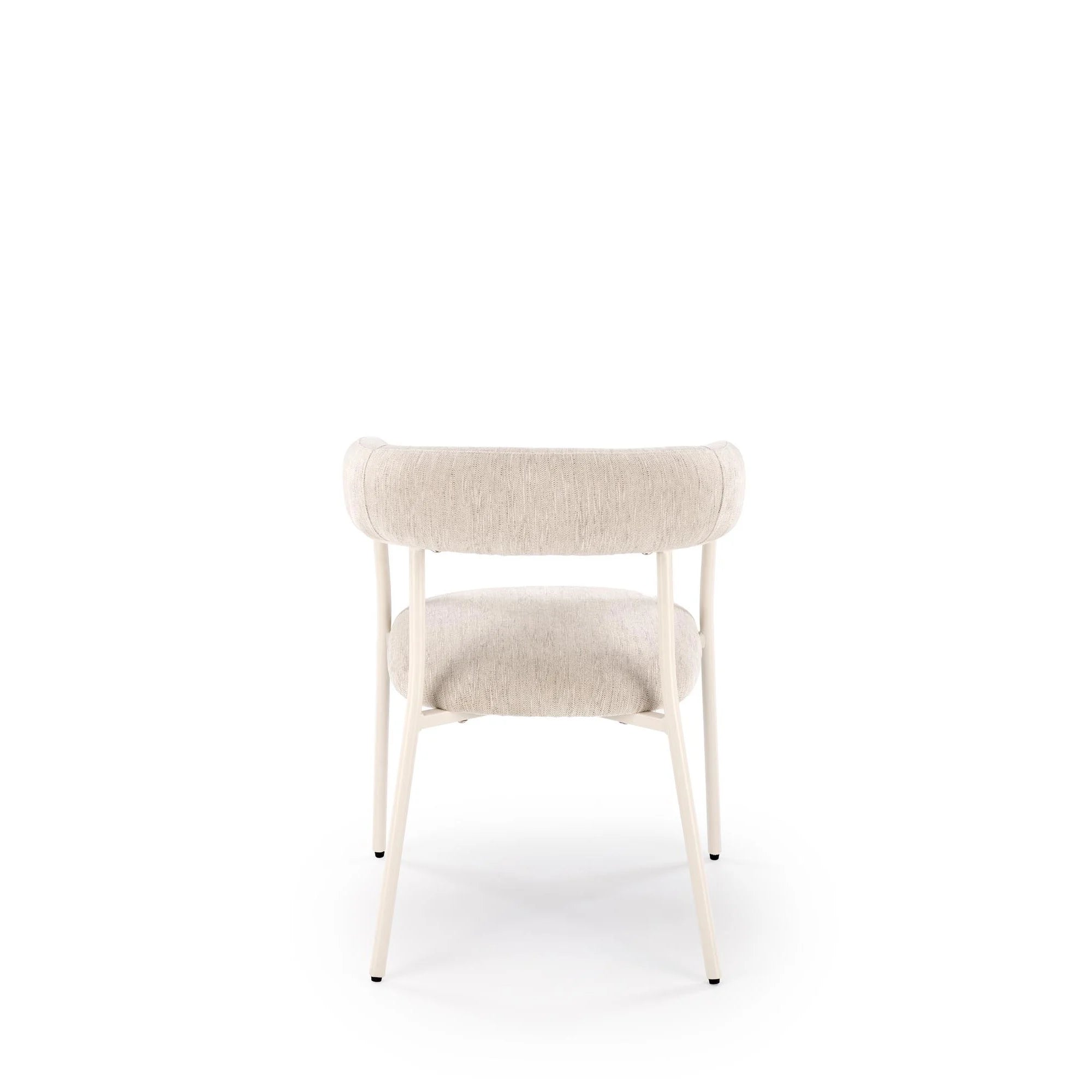 Scaun K557, bej deschis/alb, stofa clasica/metal, 60x54x75 cm
