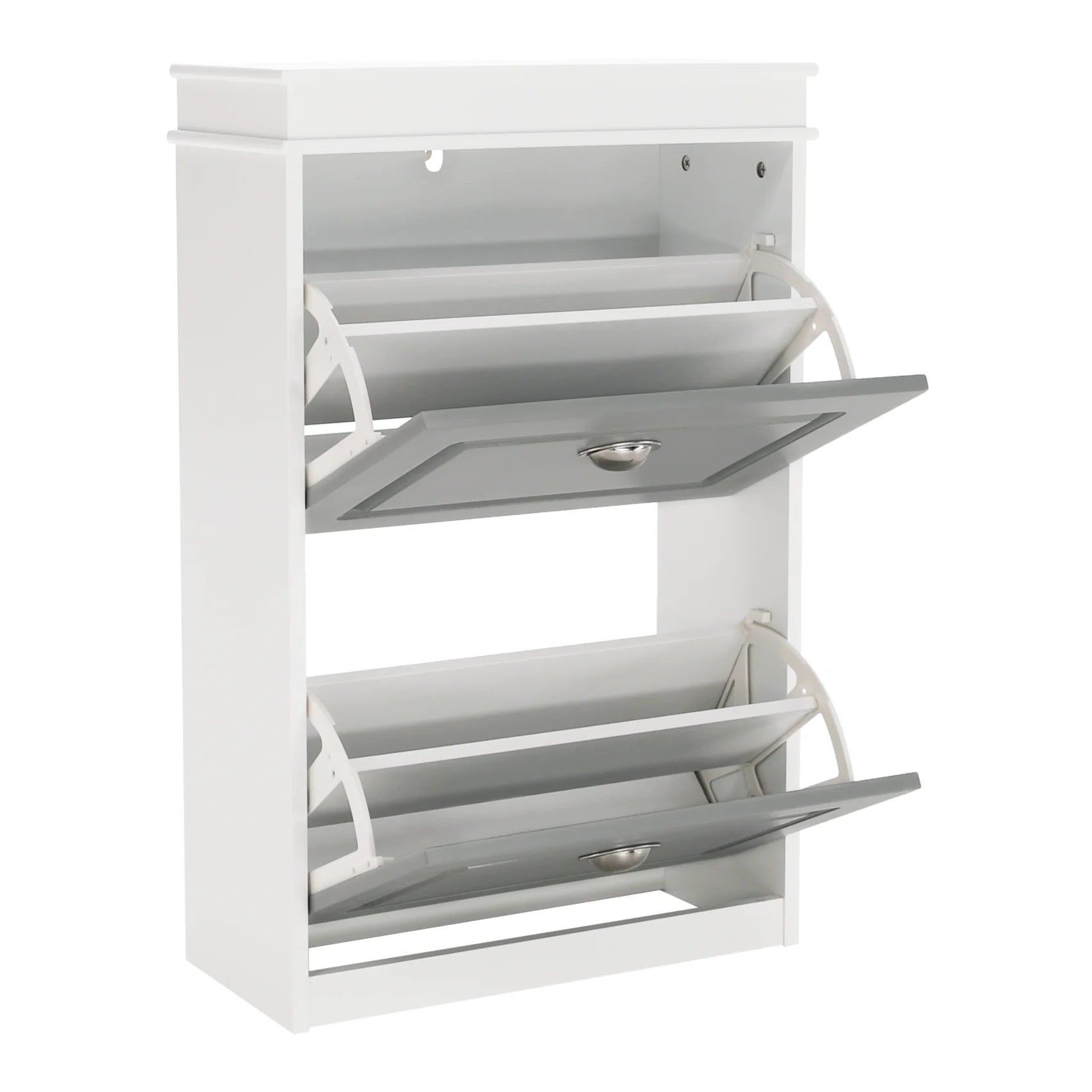 Pantofar SEBER TIP 1, gri/alb, PAL, 54x24x83 cm