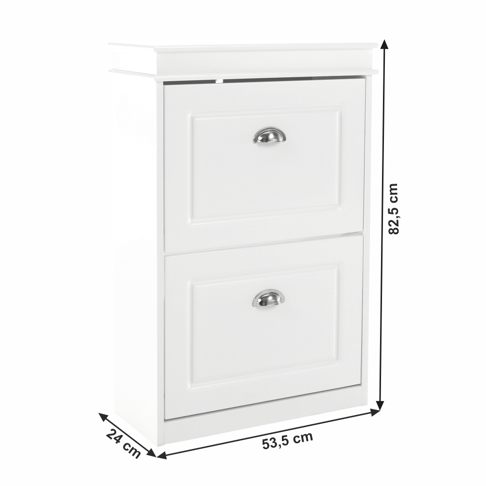 Pantofar SEBER TYP 1, alb, PAL, 54x24x83 cm