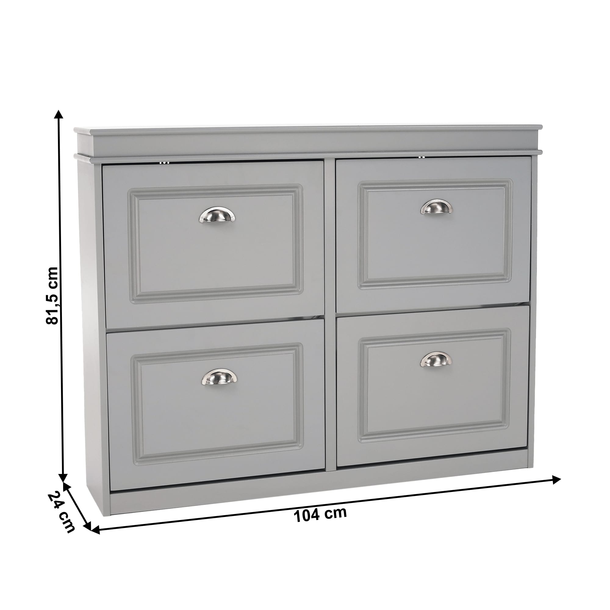 Pantofar SEBER TYP 5, gri, PAL/MDF, 104x24x82 cm
