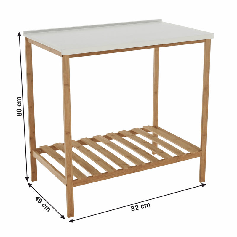 Consola SELENE TYP 5, alb/stejar, 82x49x80 cm