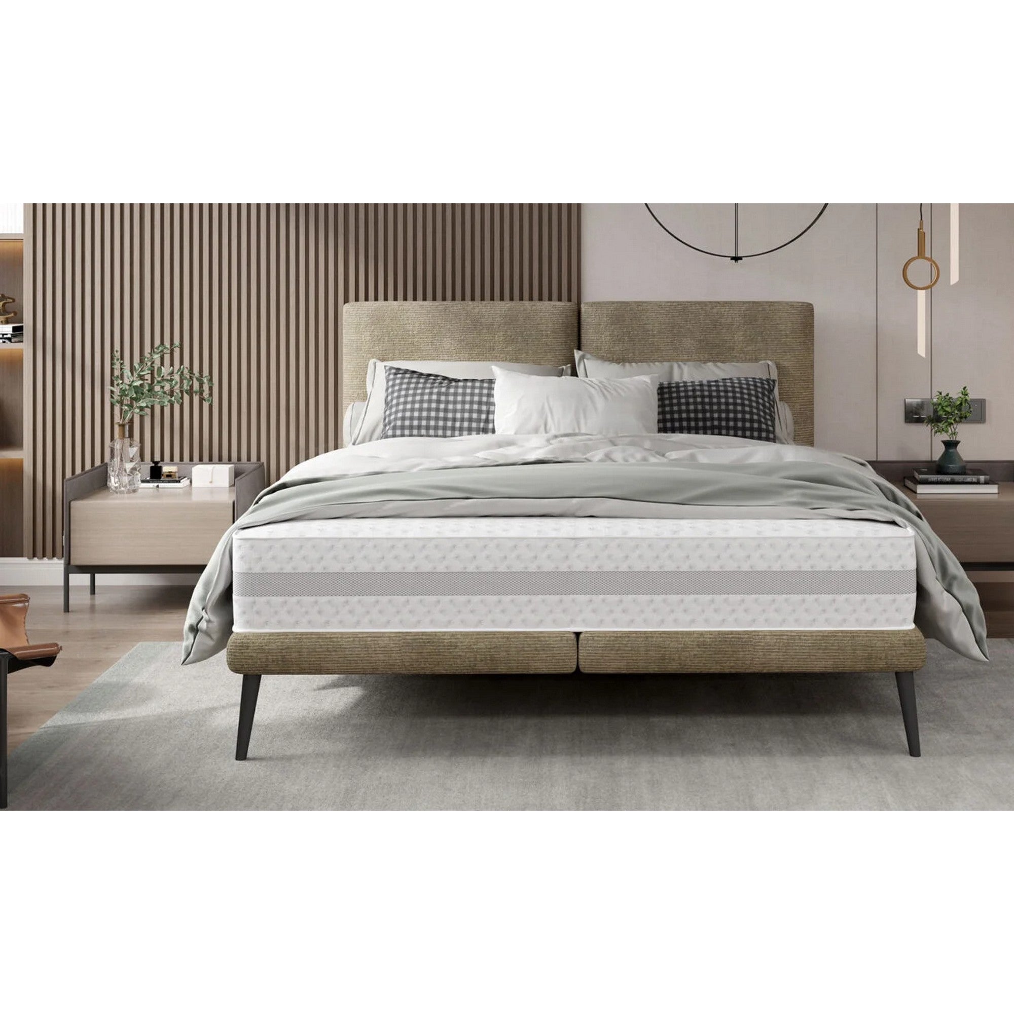 Pat SELENE 180x200, personalizabil materiale Gama Premium, cu suport saltea