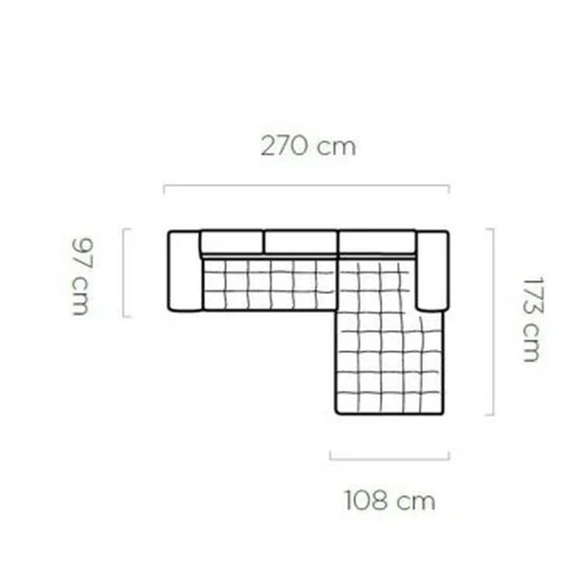 Coltar extensibil SELVA MINI, personalizabil materiale gama Oferta Avantaj, cu lada depozitare si tetiere reglabile, 270x173x95 cm