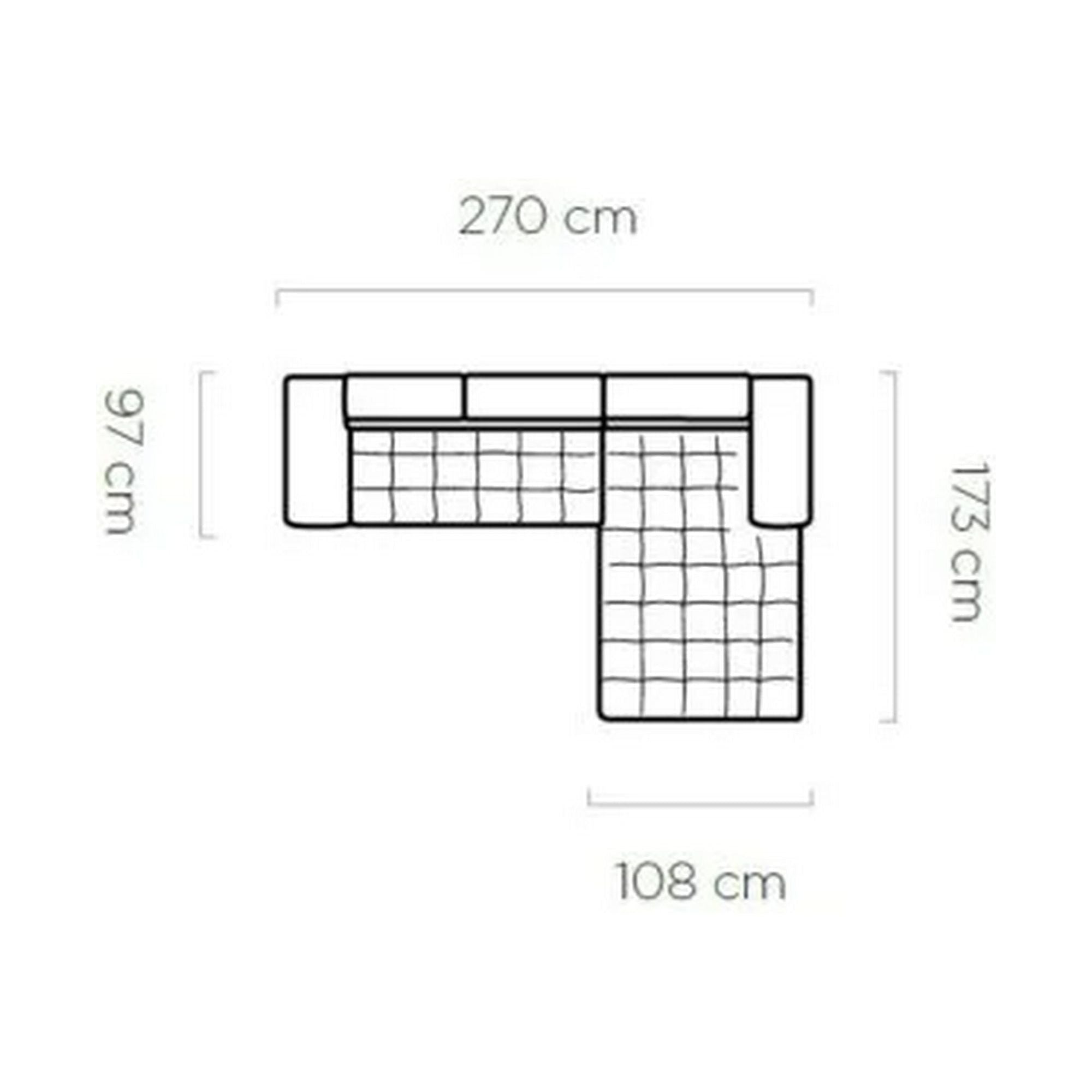 Coltar extensibil SELVA MINI, sezlong dreapta, stofa catifelata gri - Palladium 15, Gama Premium, cu lada depozitare si tetiere reglabile, 270x173x95 cm